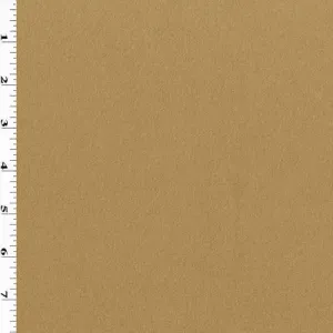 1 1/2 YD PC-Tanned Beige Melton Wool Twill Jacketing Fabric