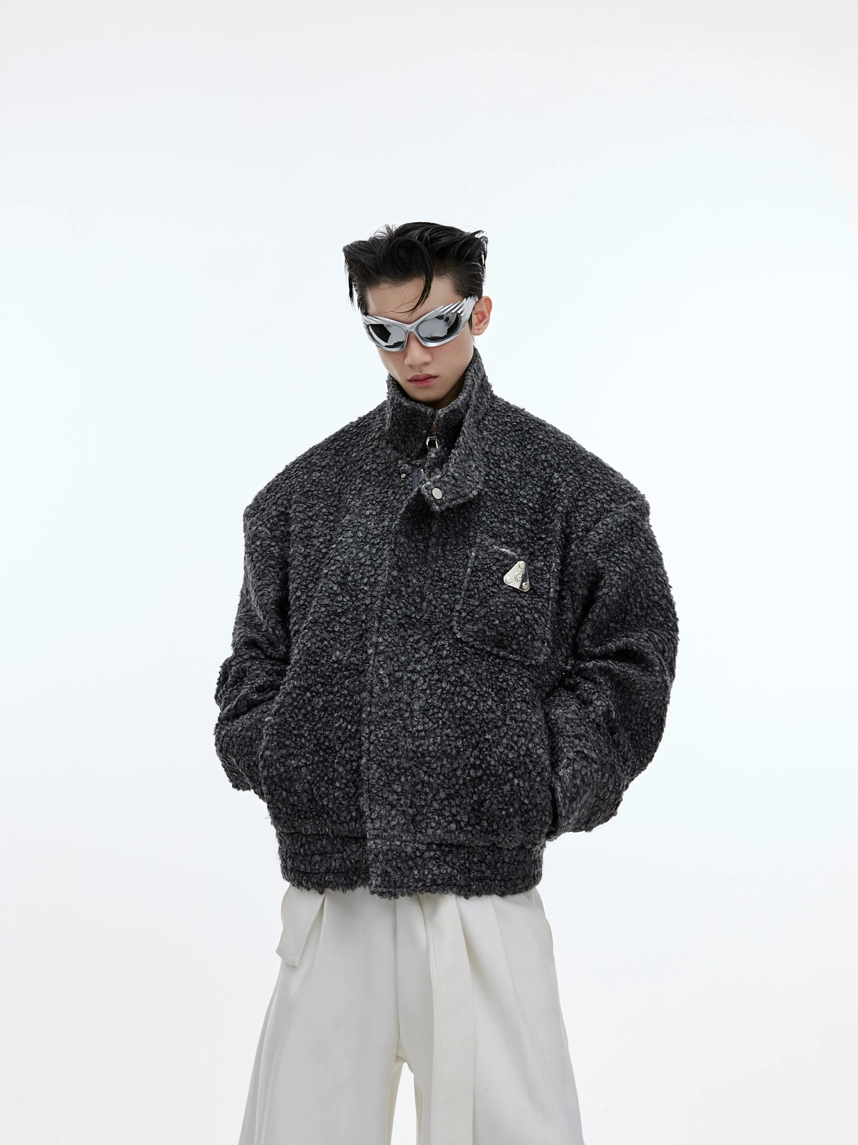 【24s January.】New Year Textured Wool Silhouette Short Jacket