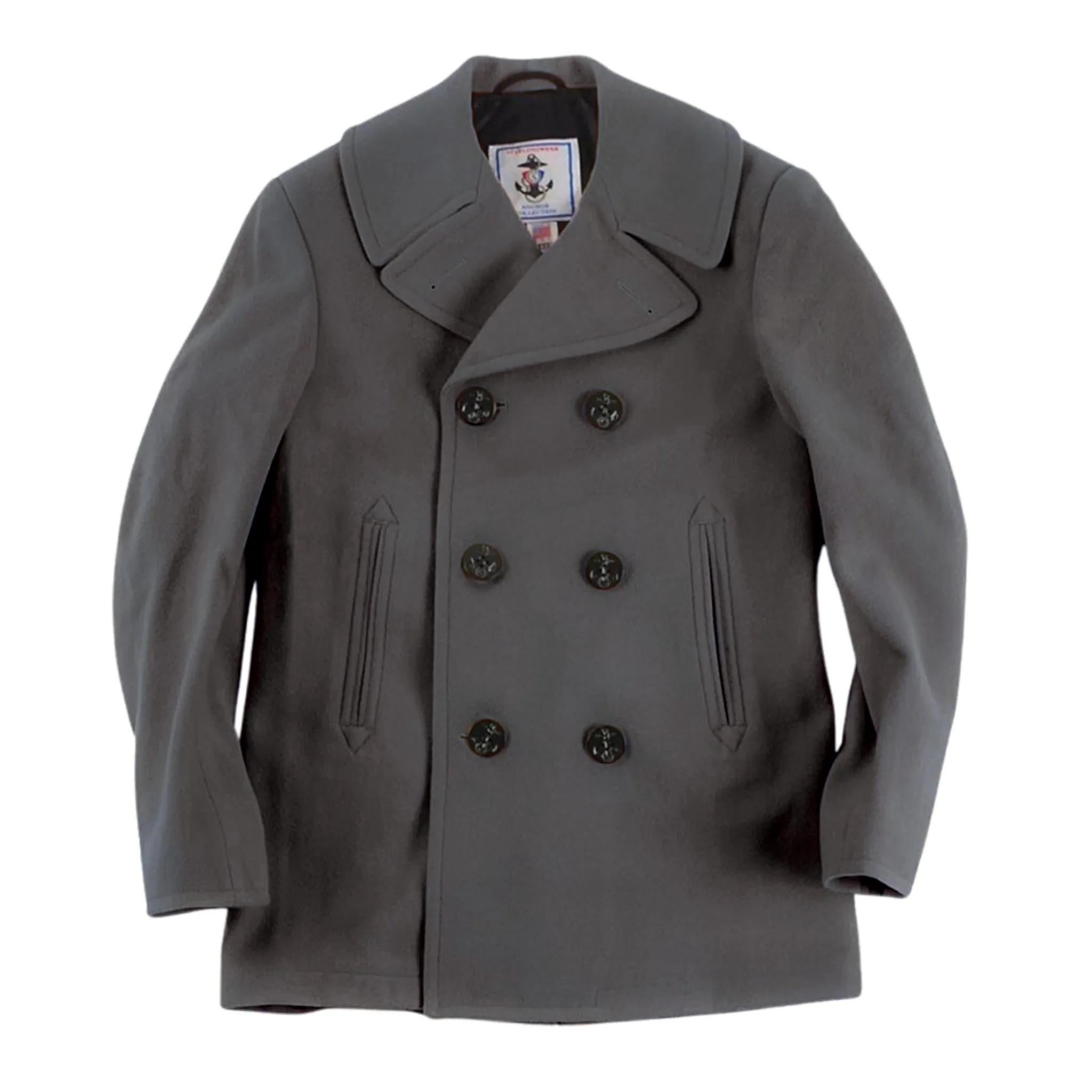 Authentic Wool Blend Peacoat— Black & Oxford Grey