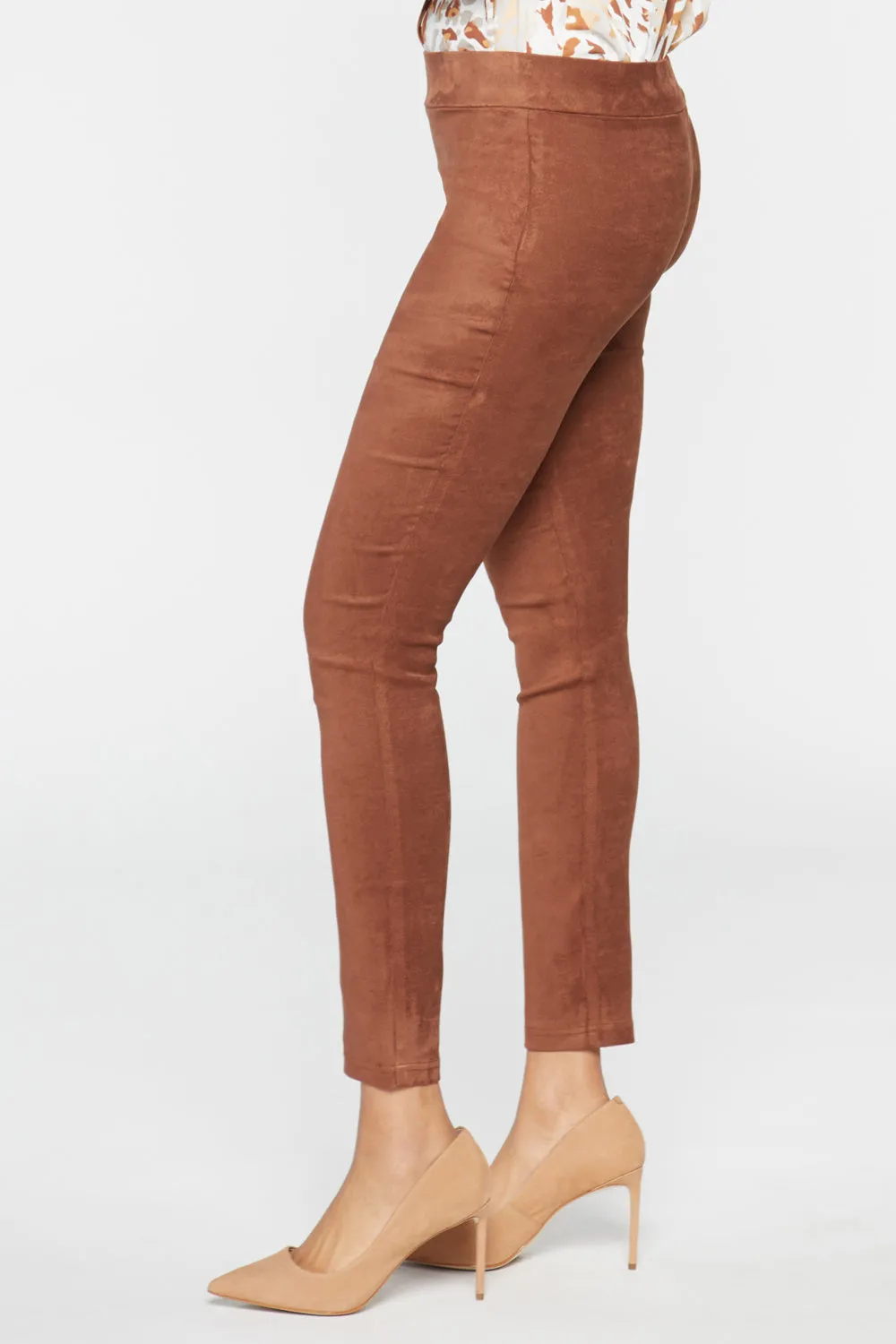 Basic Legging Pants In Petite - Coffee Bean