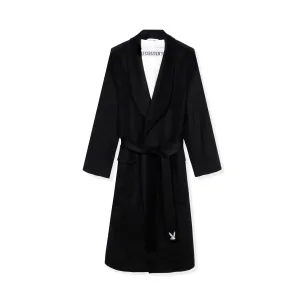 Belted Long Wool Robe Coat