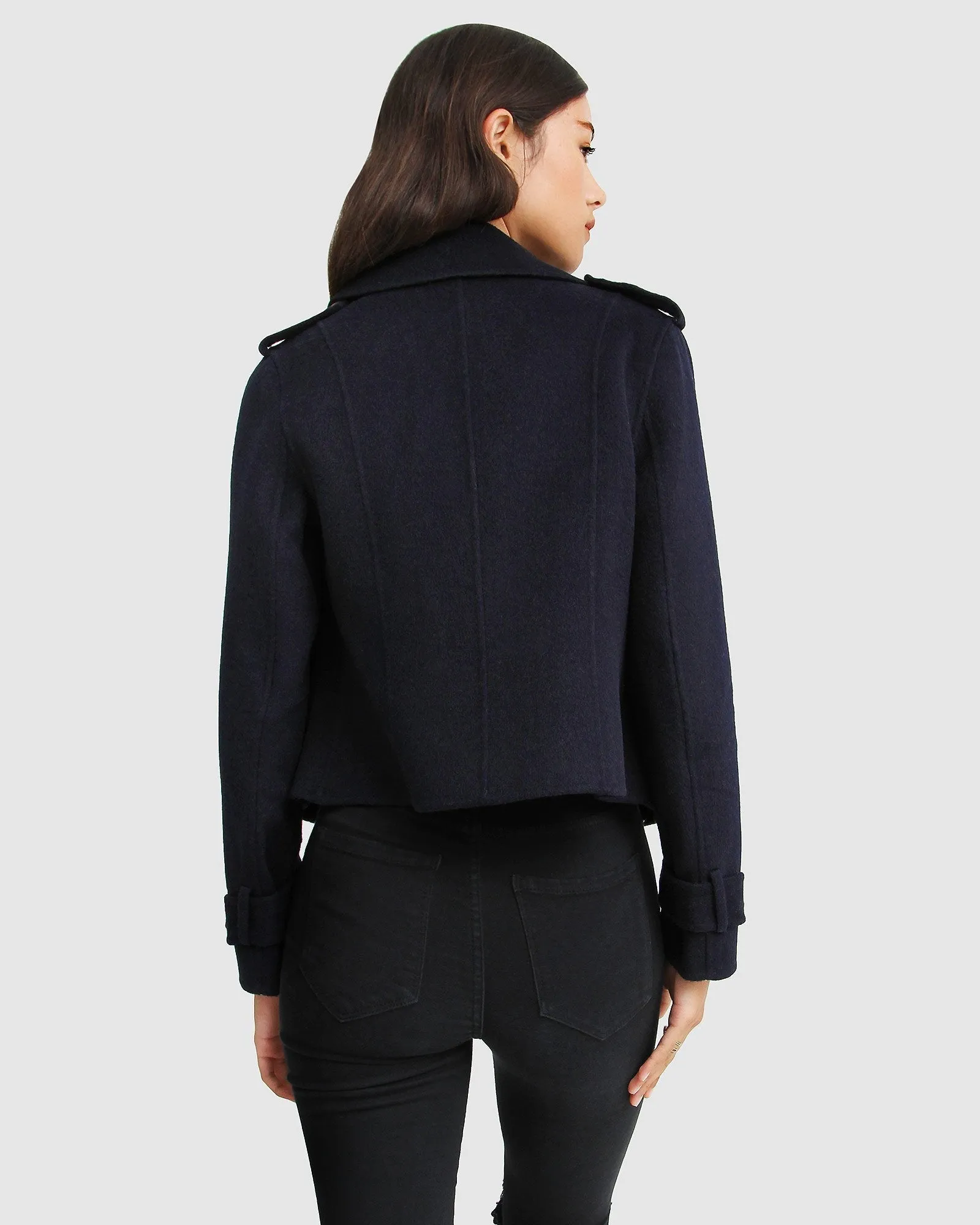 Better Off Military Peacoat - Navy