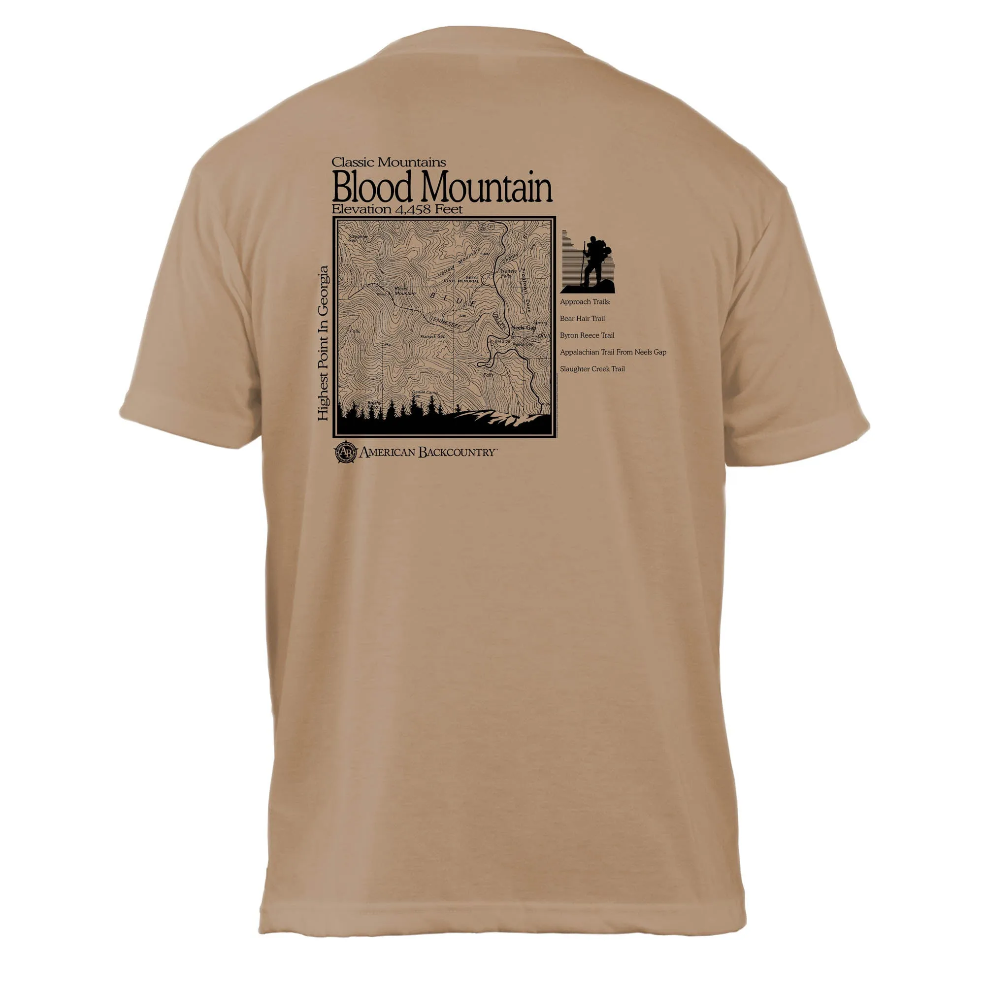 Blood Mountain Classic Mountain Basic Crew T-Shirt