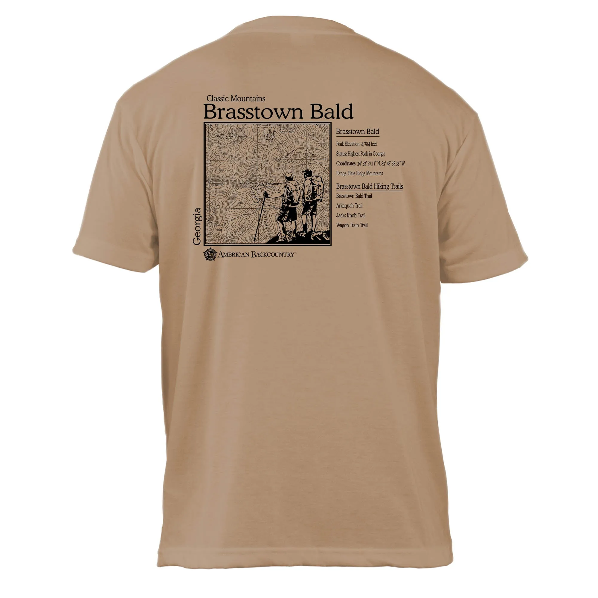 Brasstown Bald Classic Mountain Basic Crew T-Shirt