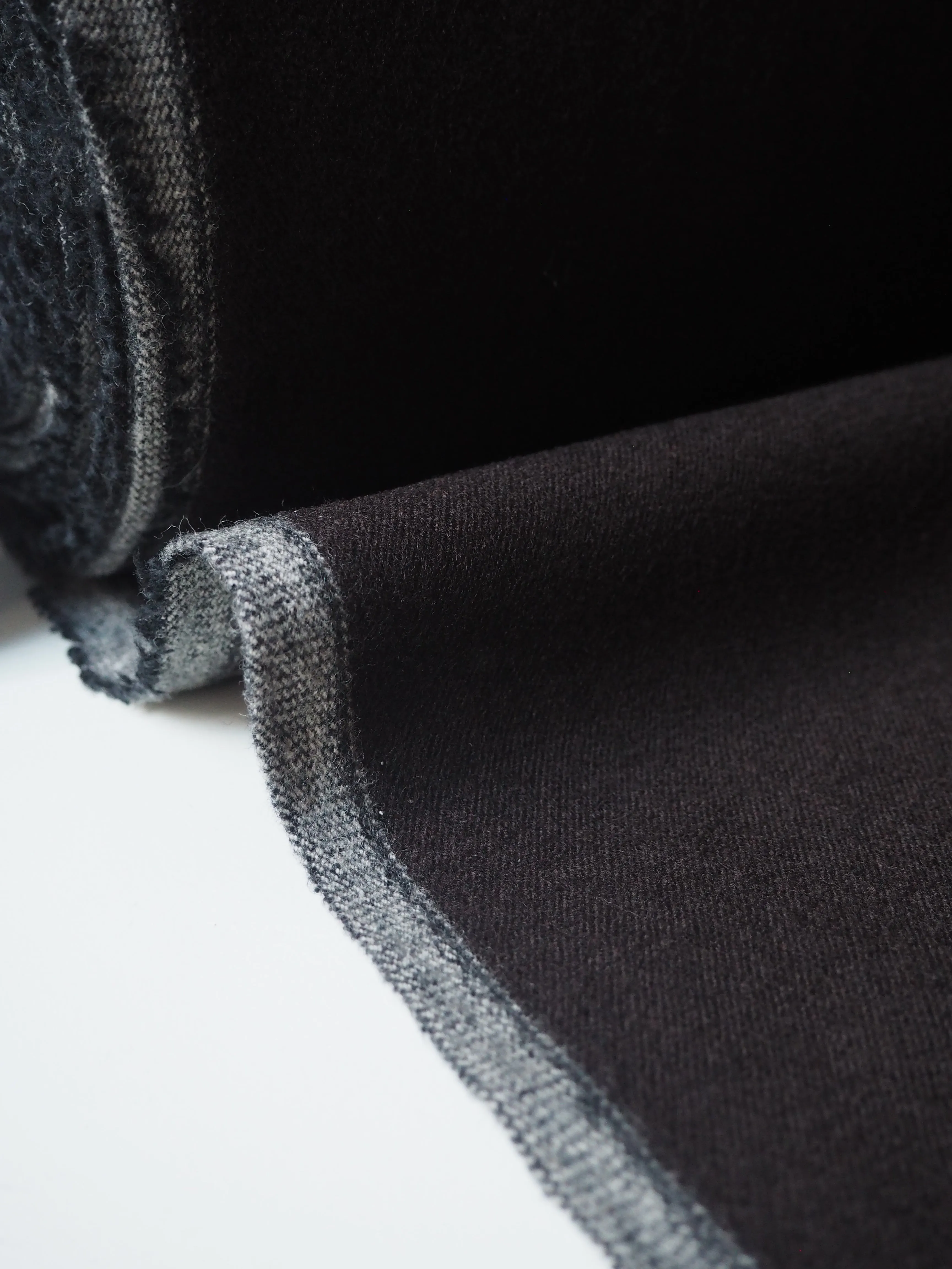 Brown Wool/Cotton Twill