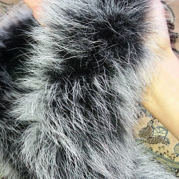 BY ORDER 60-80 cm Real Fox Fur (Tail) Trim Hood, Fur collar trim, Fox Fur Collar, Fur Scarf, Fur Ruff, Fox Fur Hood, Jacket, Coat Trim