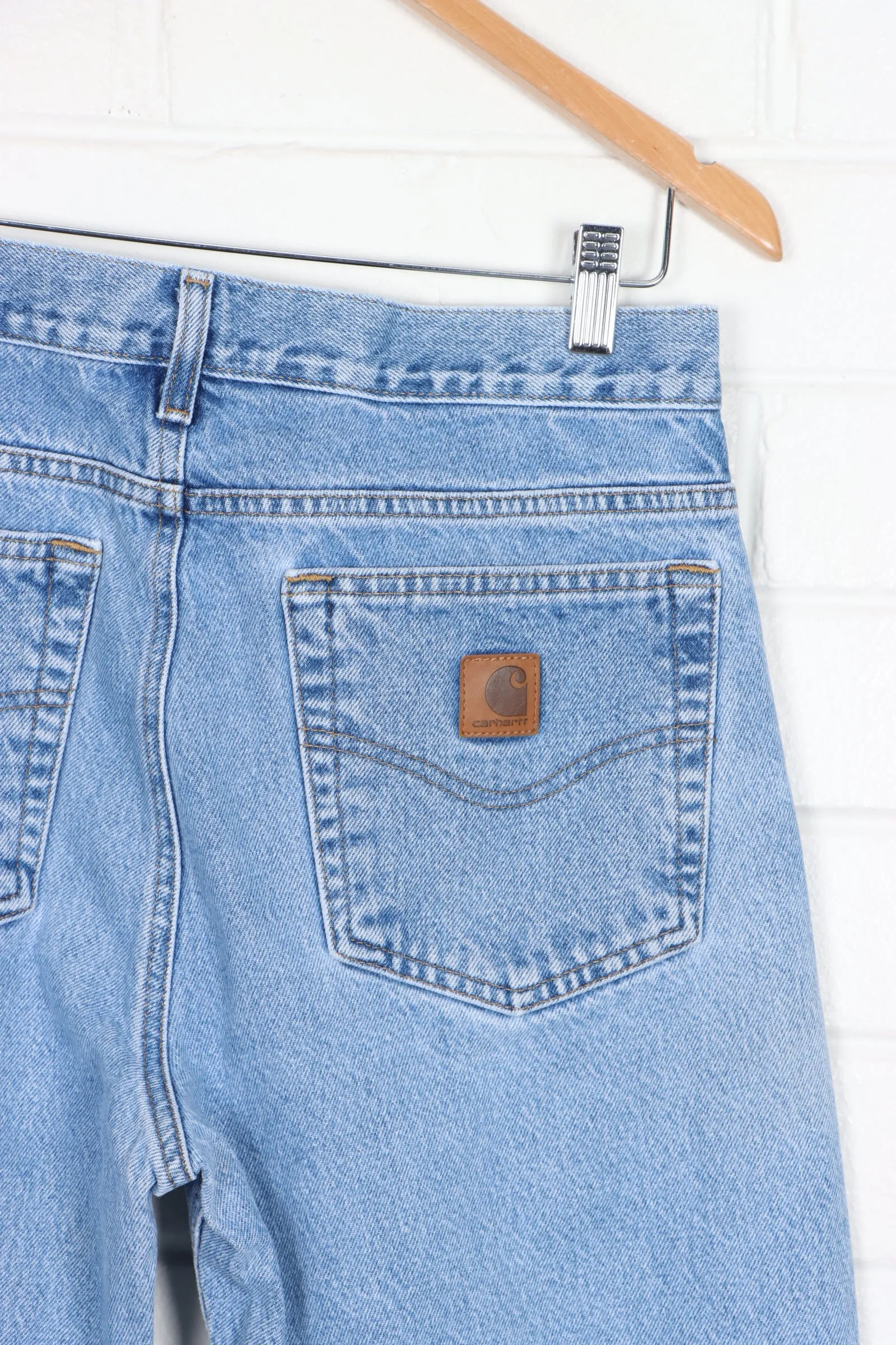 CARHARTT Light Blue High Waisted Jeans (Women's 10)