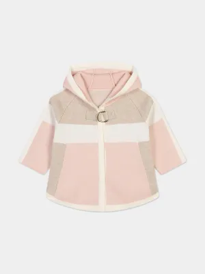 Chloé Baby Girls Knitted Hooded Coat in Pink