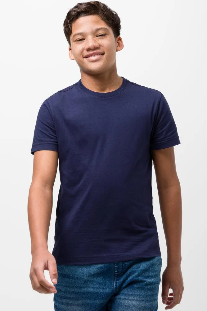 Crew Neck Short Sleeve T-Shirt Navy