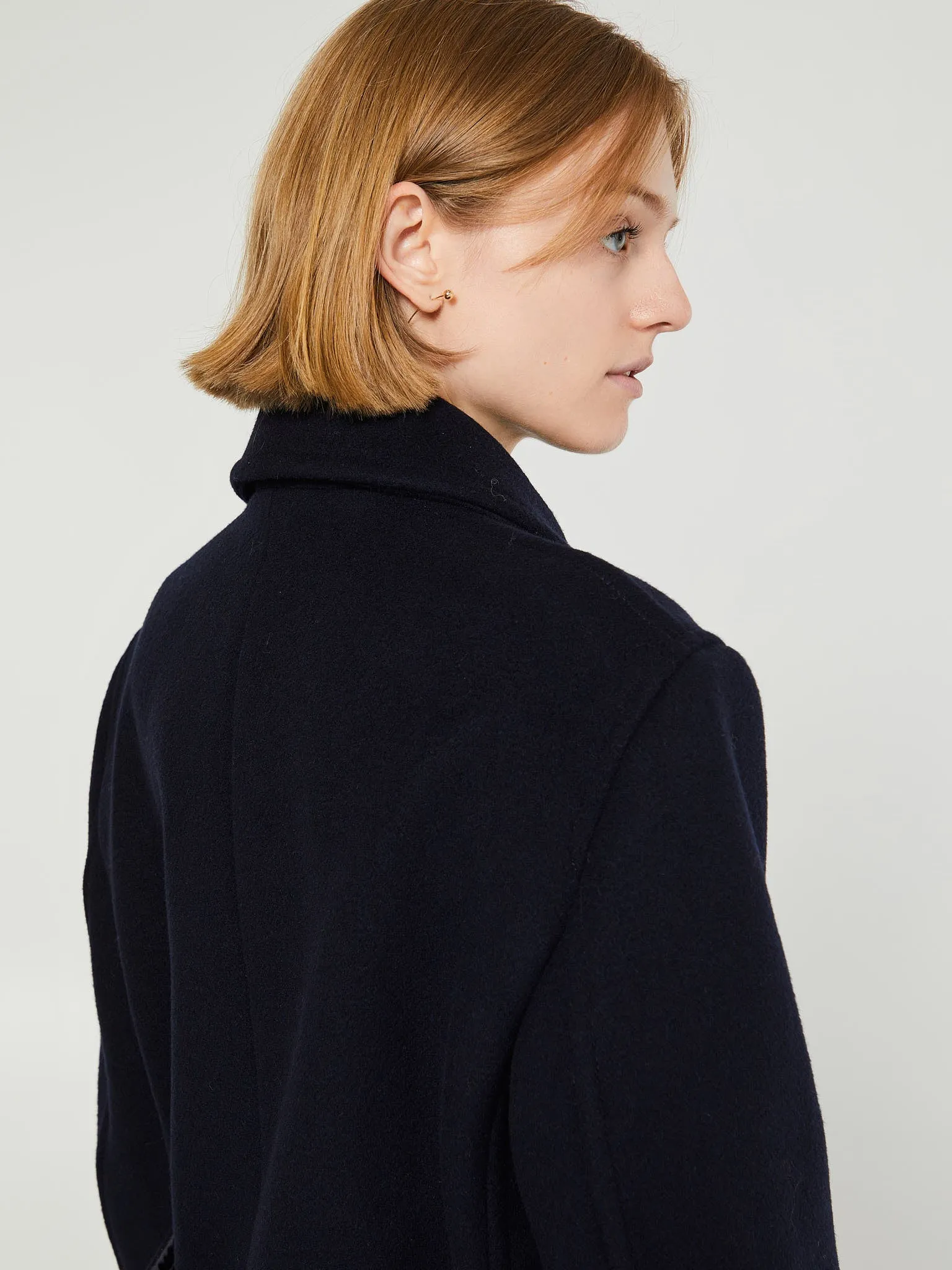 Cropped Peacoat in Navy