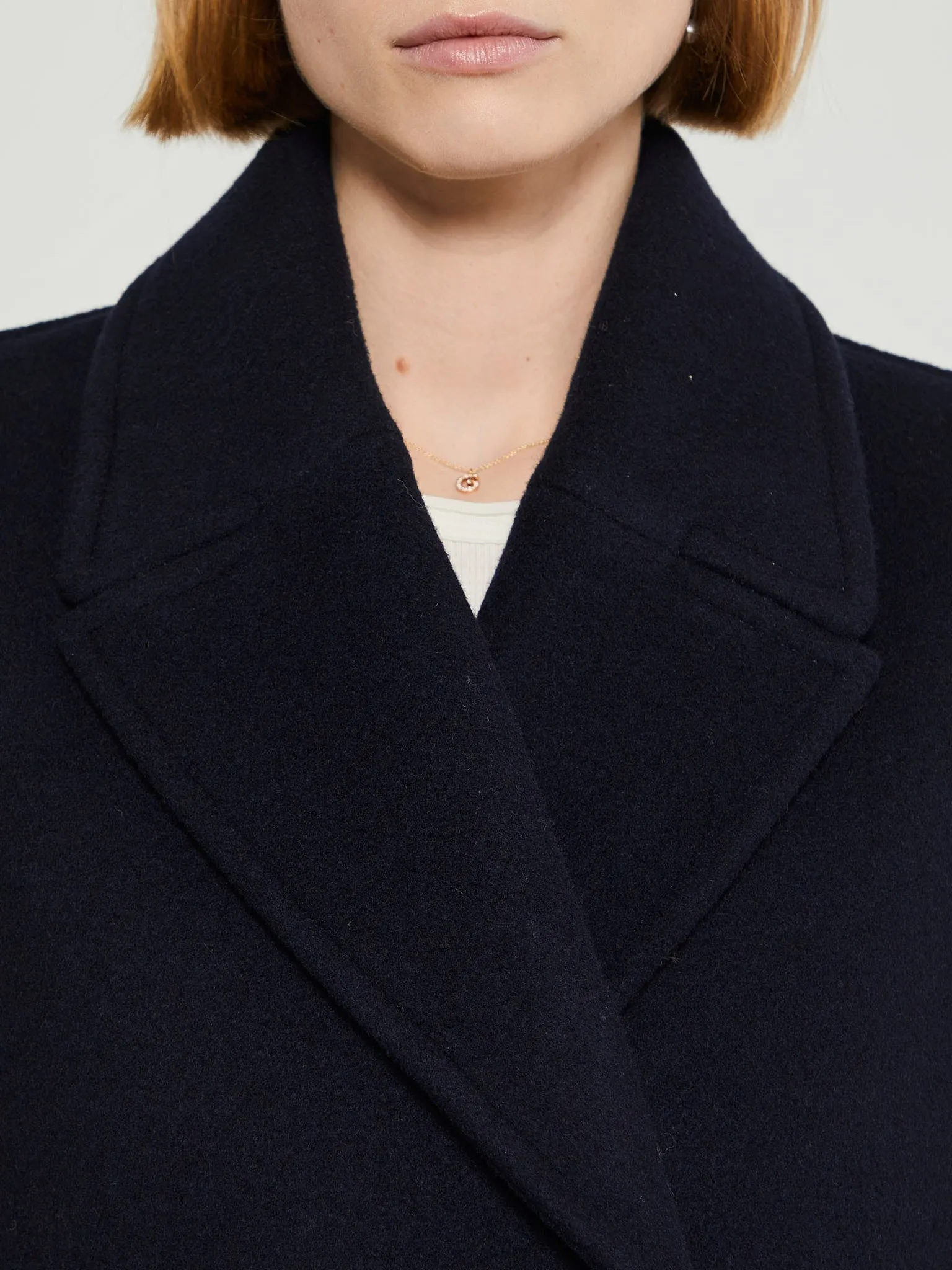 Cropped Peacoat in Navy