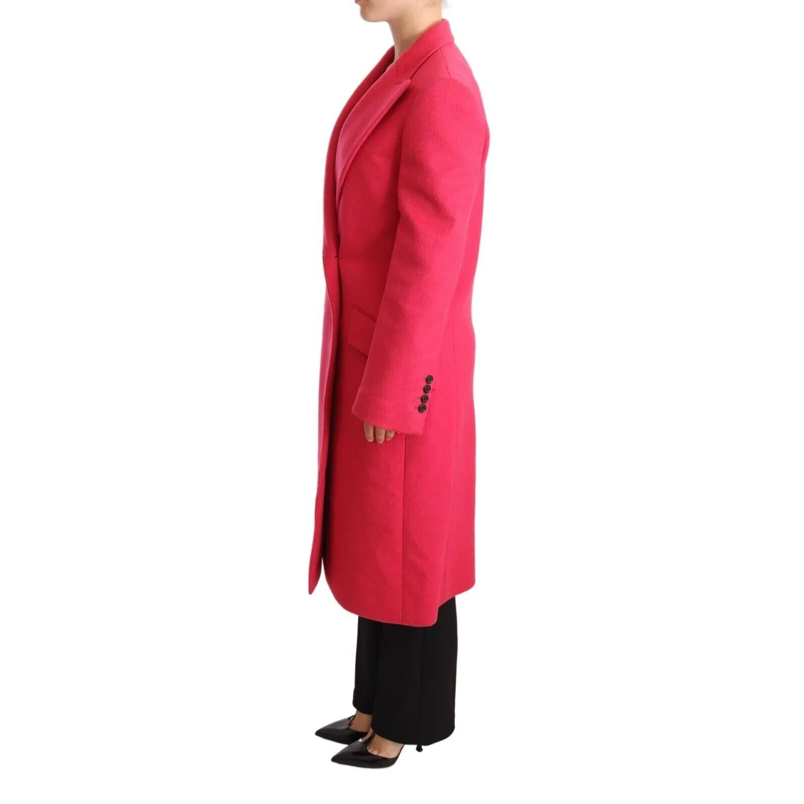 Dolce & Gabbana Elegant Pink Wool-Cashmere Coat