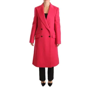 Dolce & Gabbana Elegant Pink Wool-Cashmere Coat