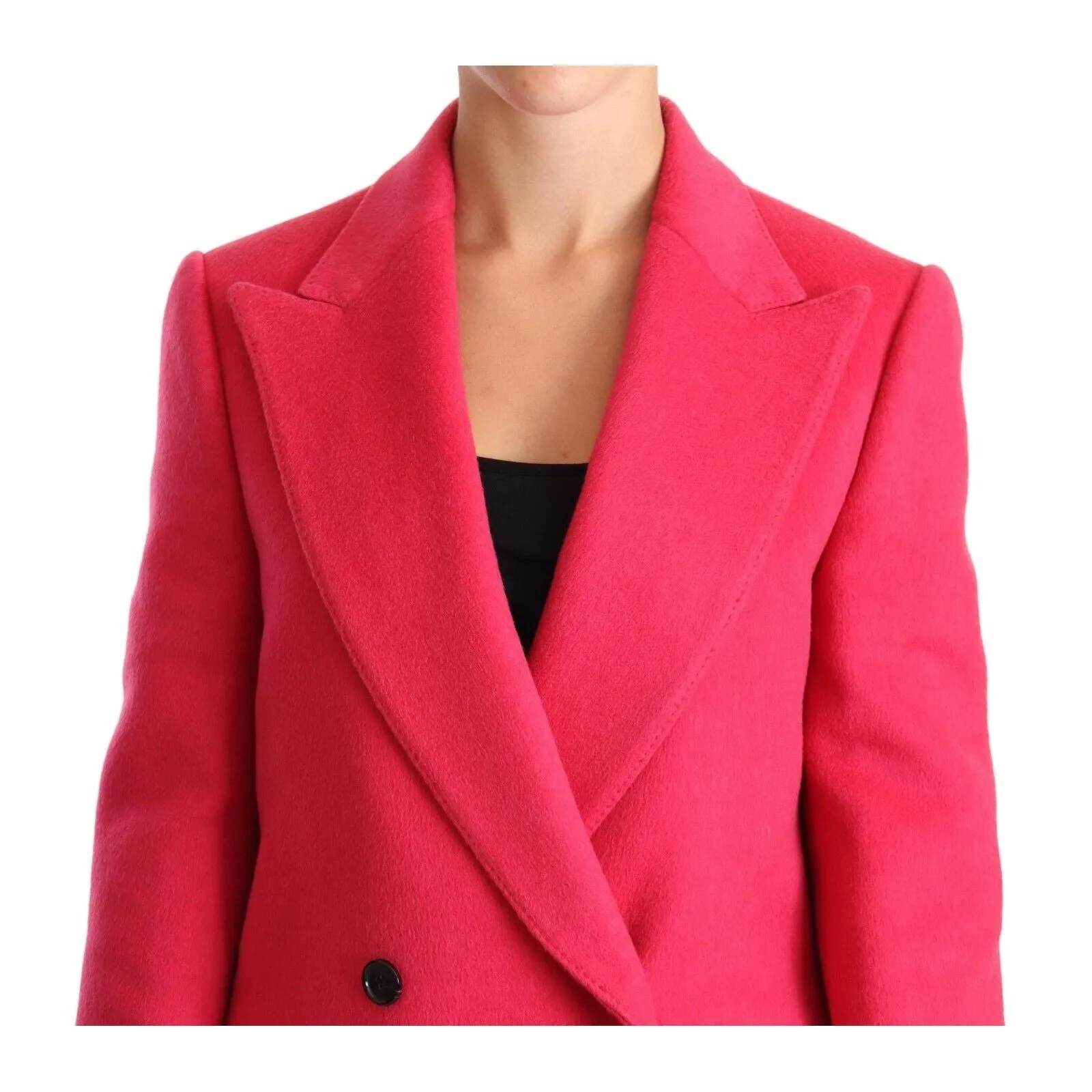 Dolce & Gabbana Elegant Pink Wool-Cashmere Coat