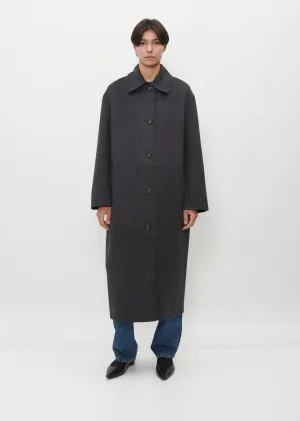 Doublé Wool Car Coat — Charcoal Melange