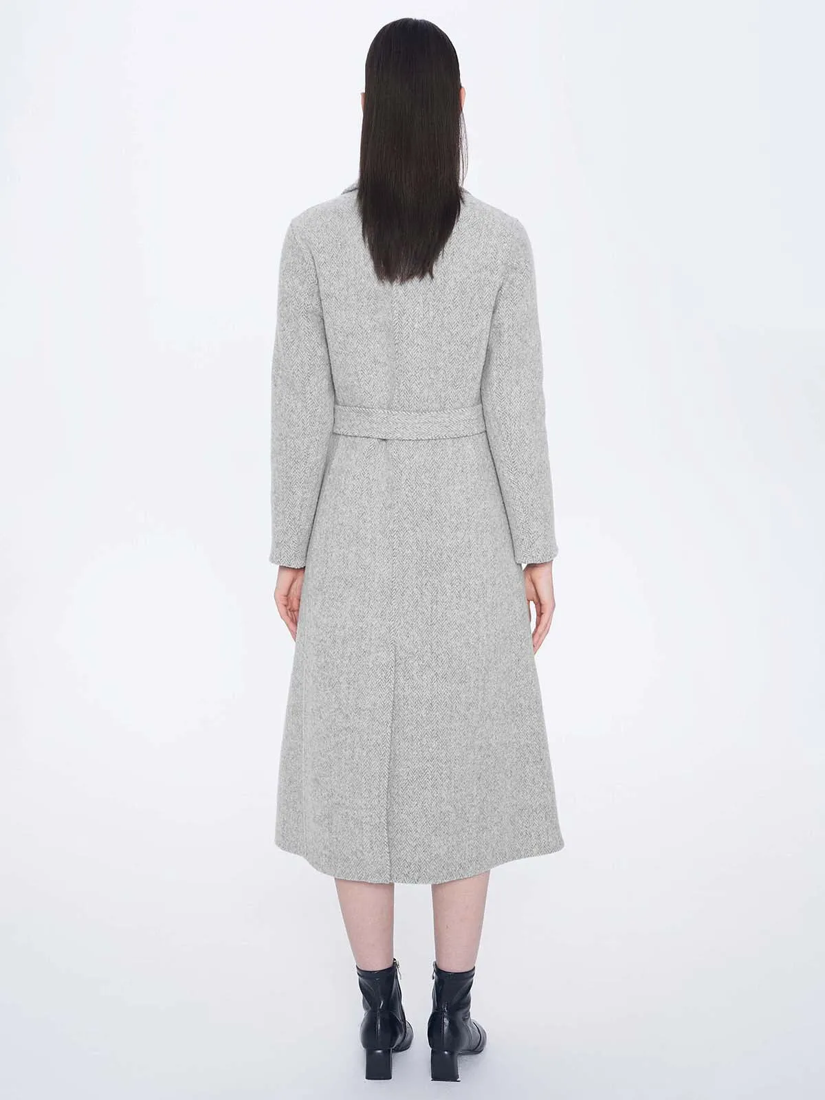 Double-Breasted Belted  Wool Coat