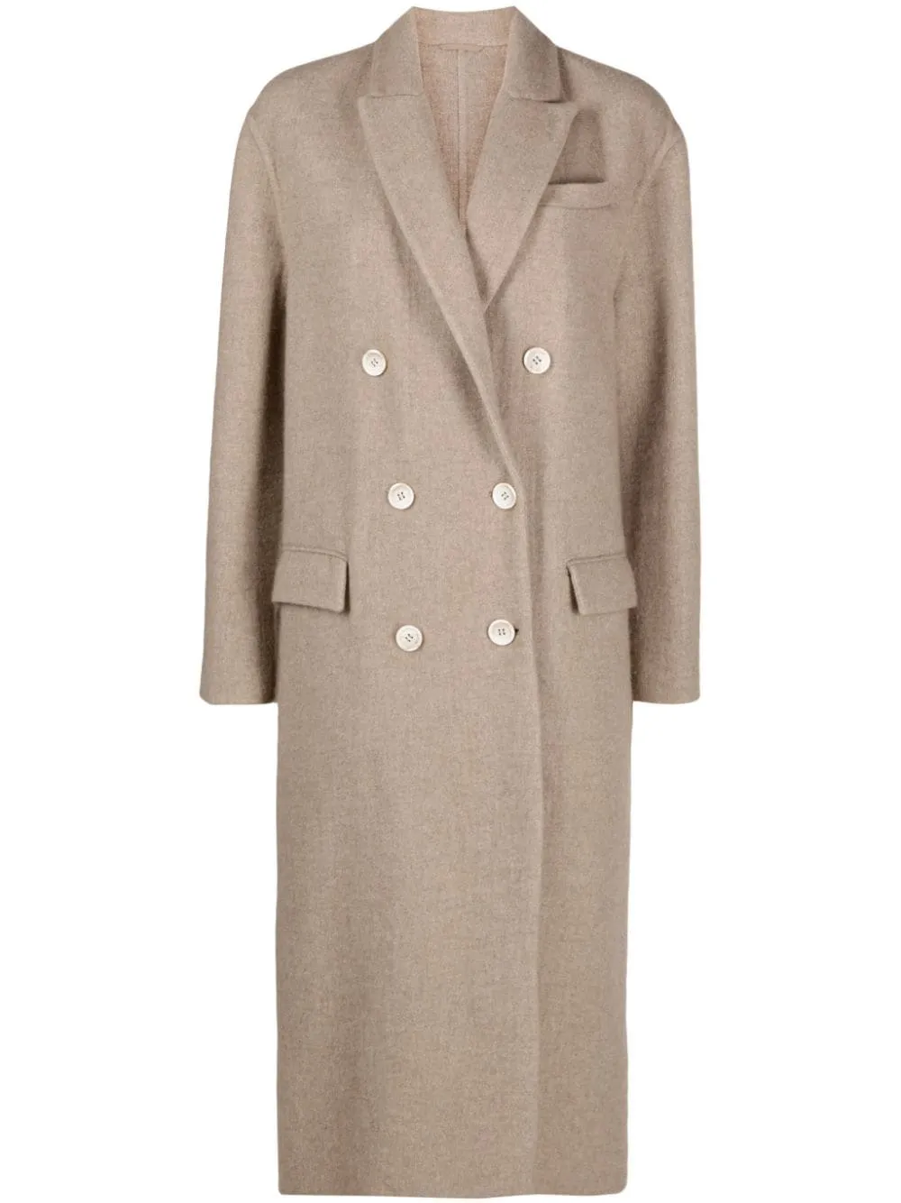 Double-breasted cashmere coat