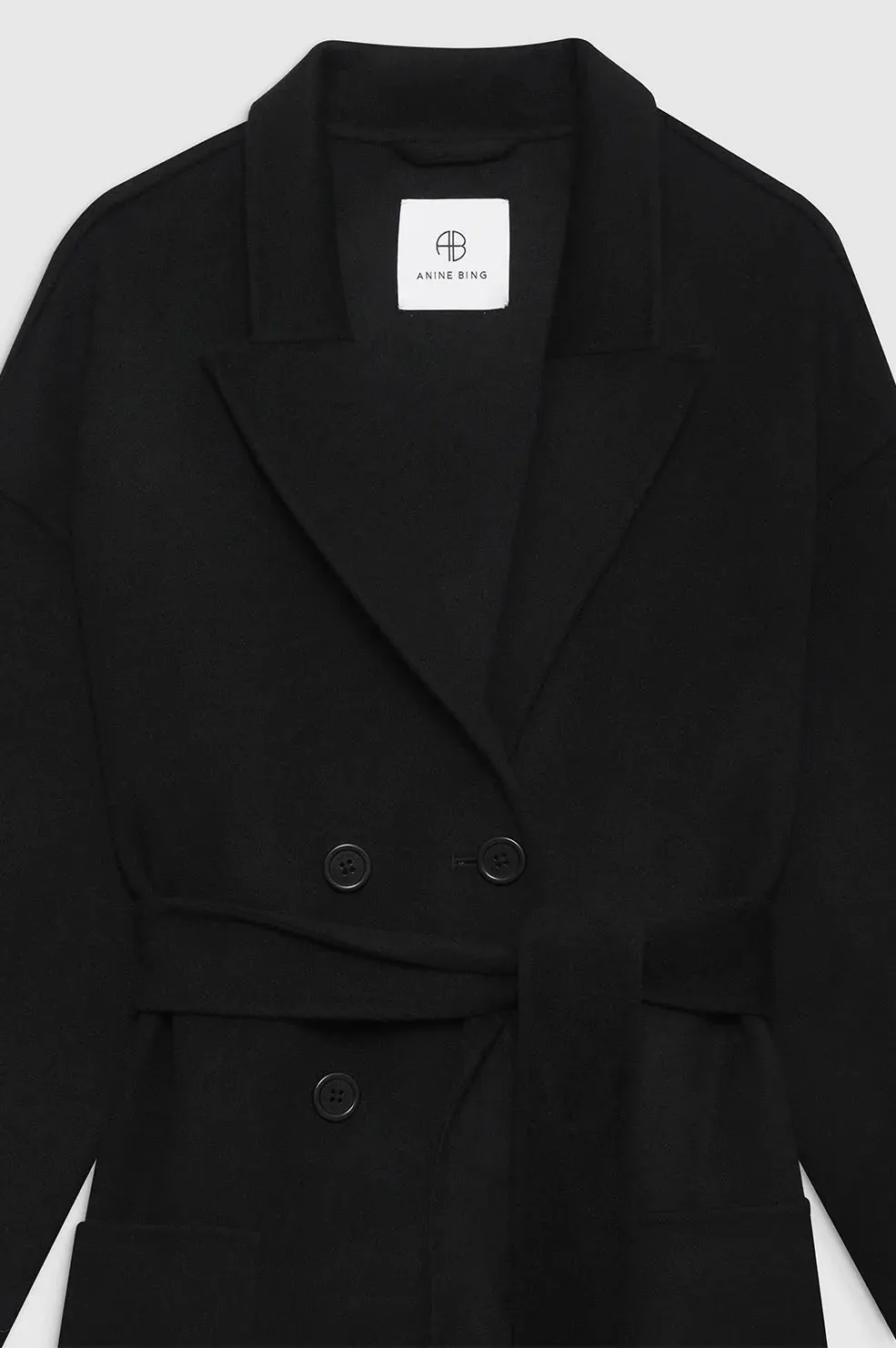 Dylan Coat - Black Cashmere Blend