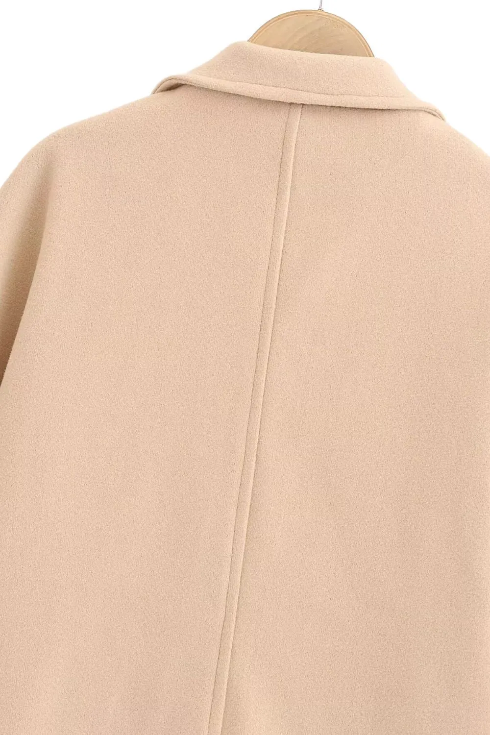 'Eliza' Camel Double-Breasted Cashmere Overcoat