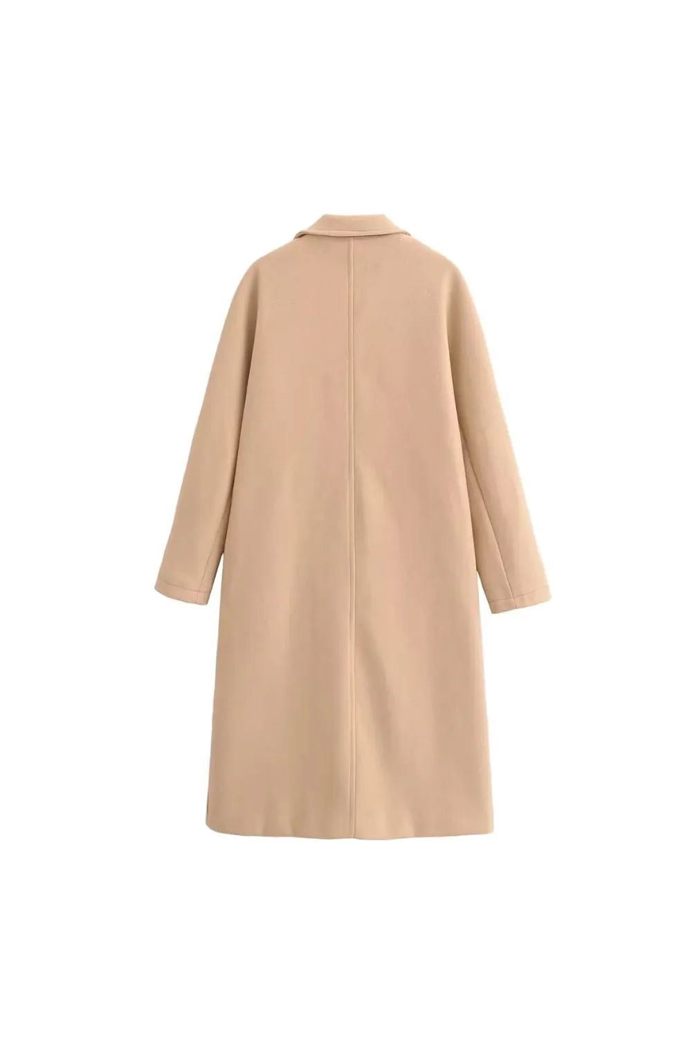 'Eliza' Camel Double-Breasted Cashmere Overcoat