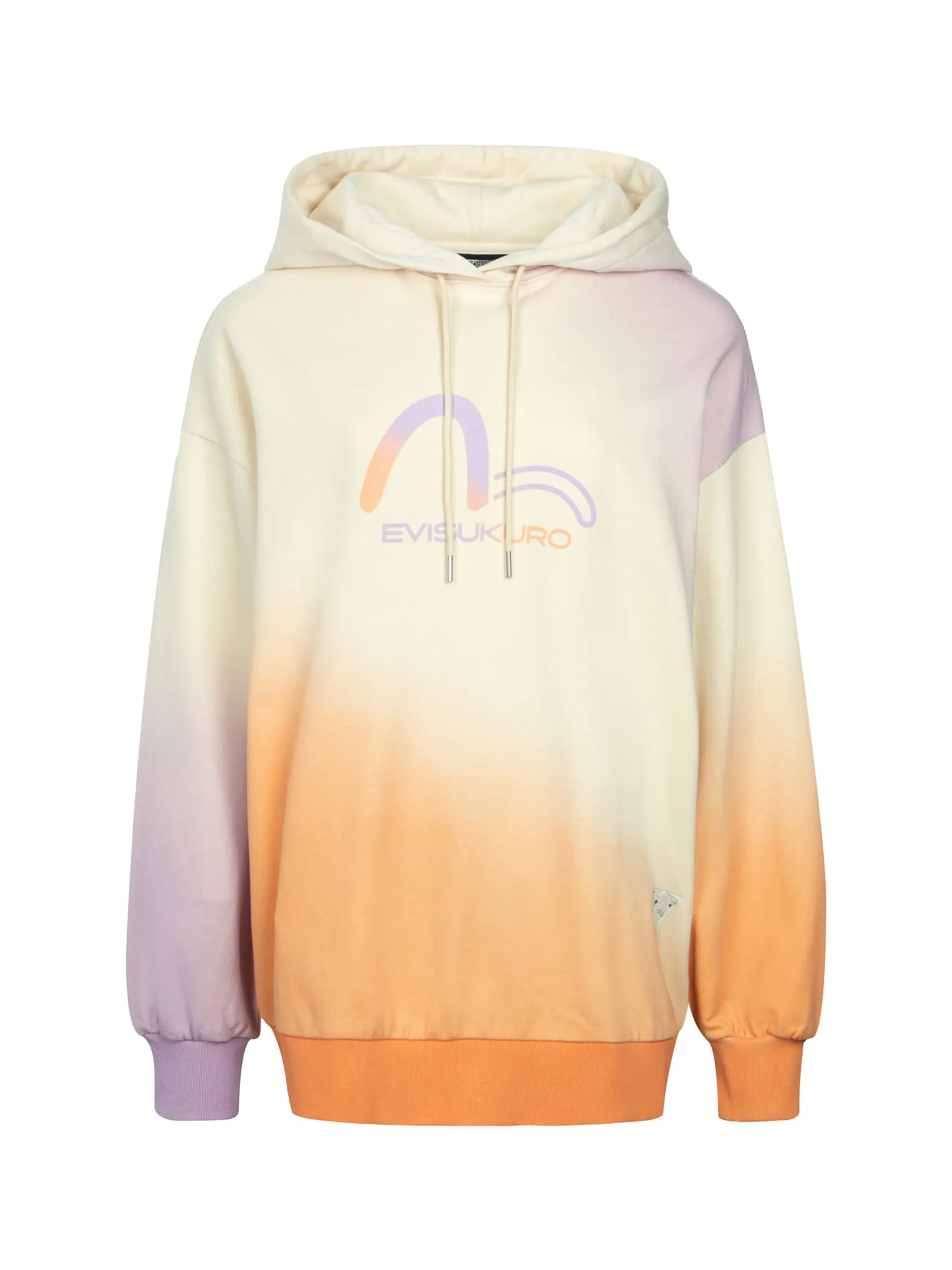 Gradient Flocking Printed Seagull Oversized Hoodie