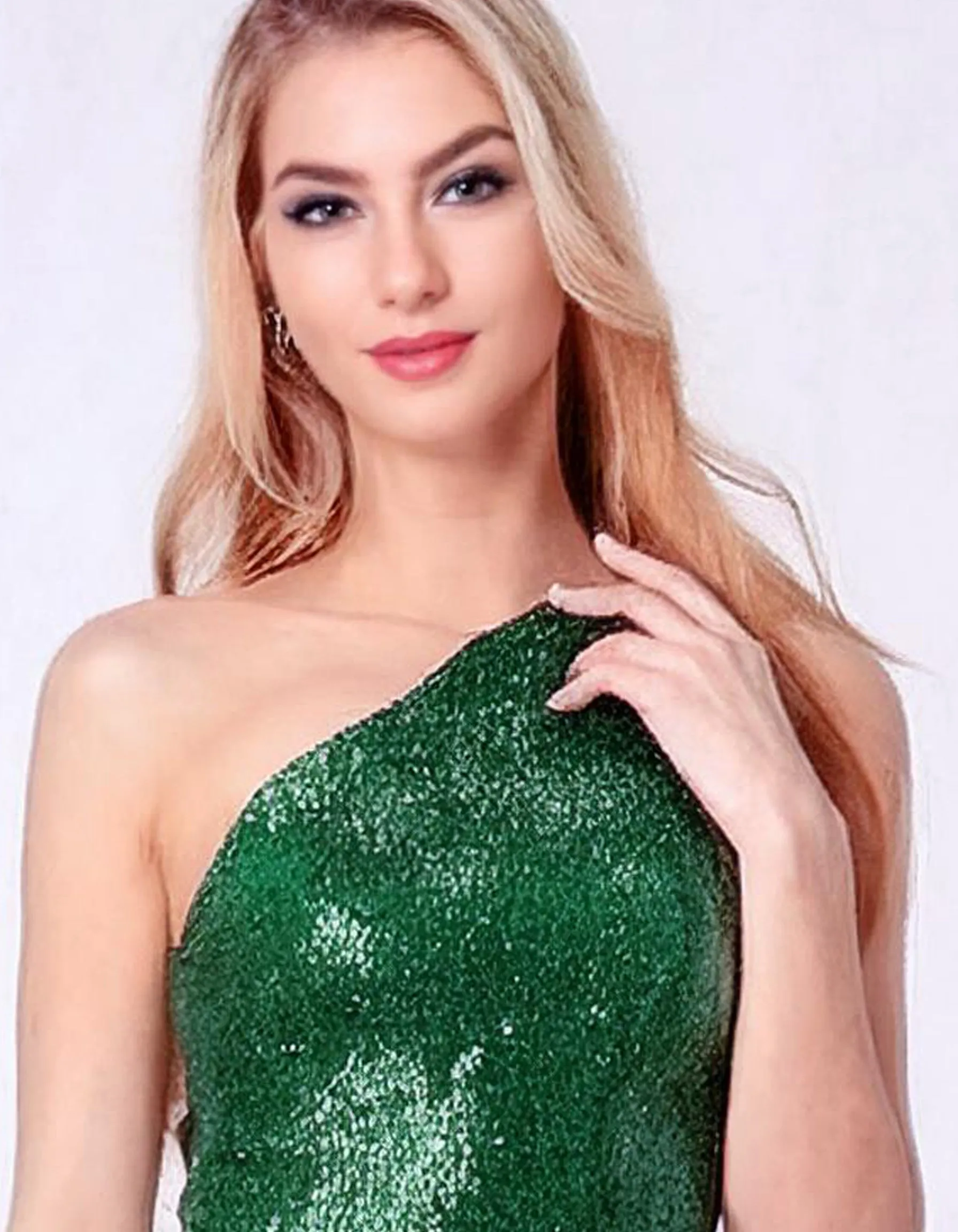 Green Velvet Luxe Evening Gown