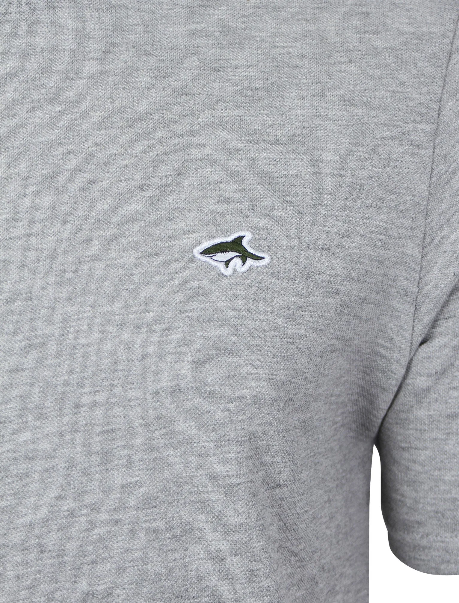 Horace Pique T-Shirt in Grey Marl - Le Shark