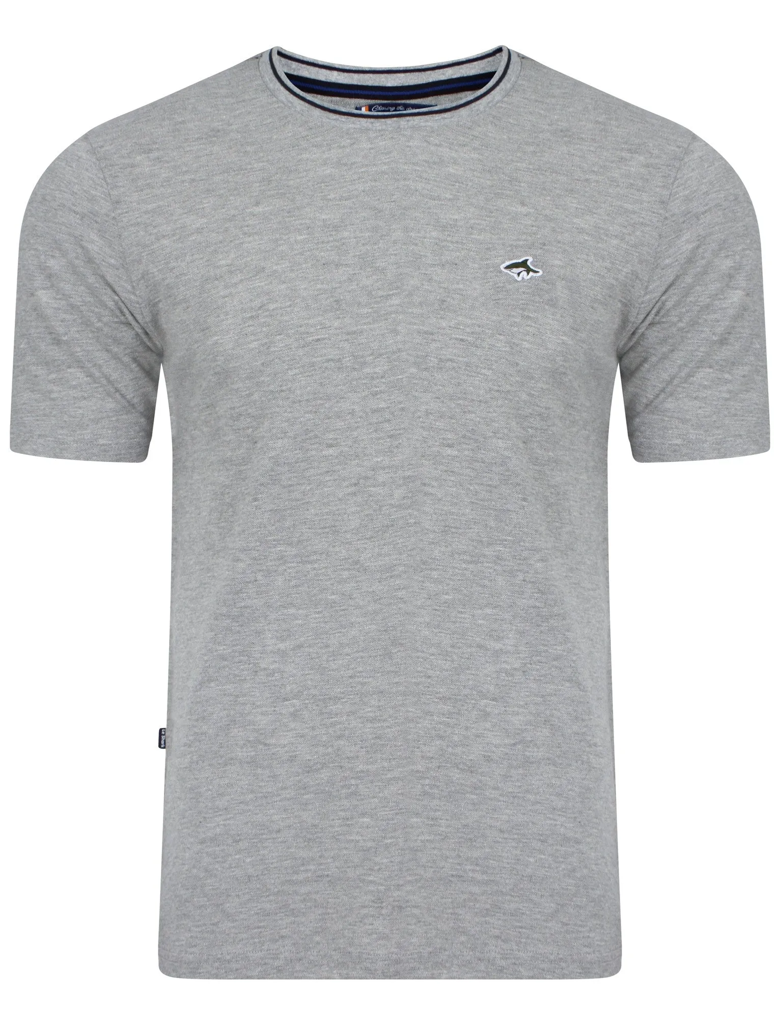 Horace Pique T-Shirt in Grey Marl - Le Shark