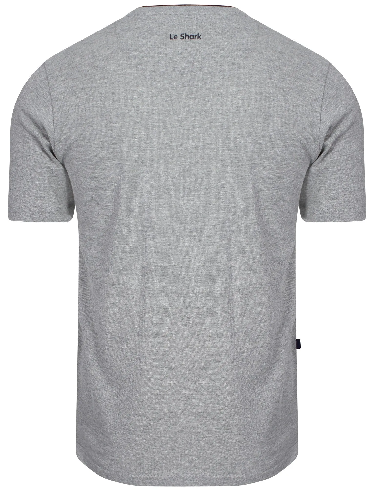 Horace Pique T-Shirt in Grey Marl - Le Shark