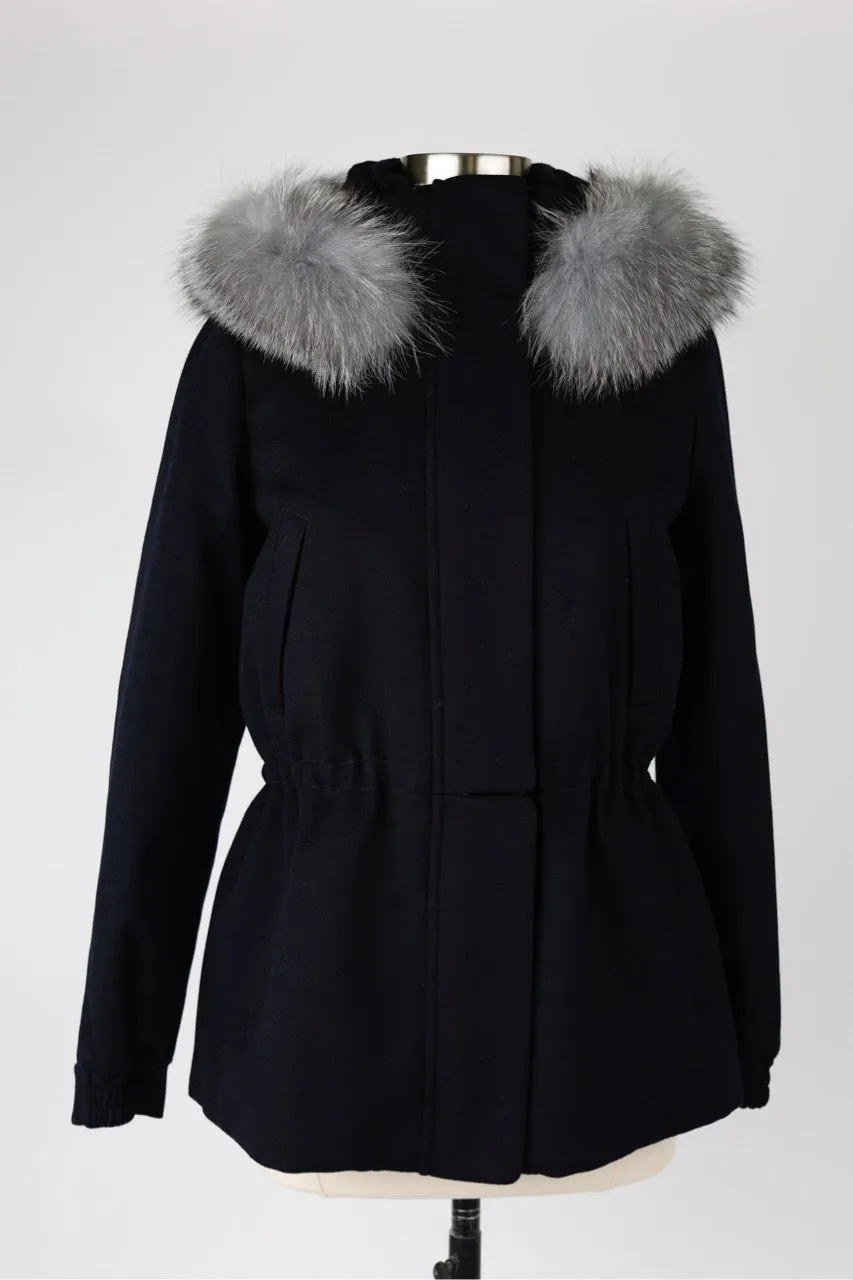 Icery Cashmere Parka w/Fur Hood