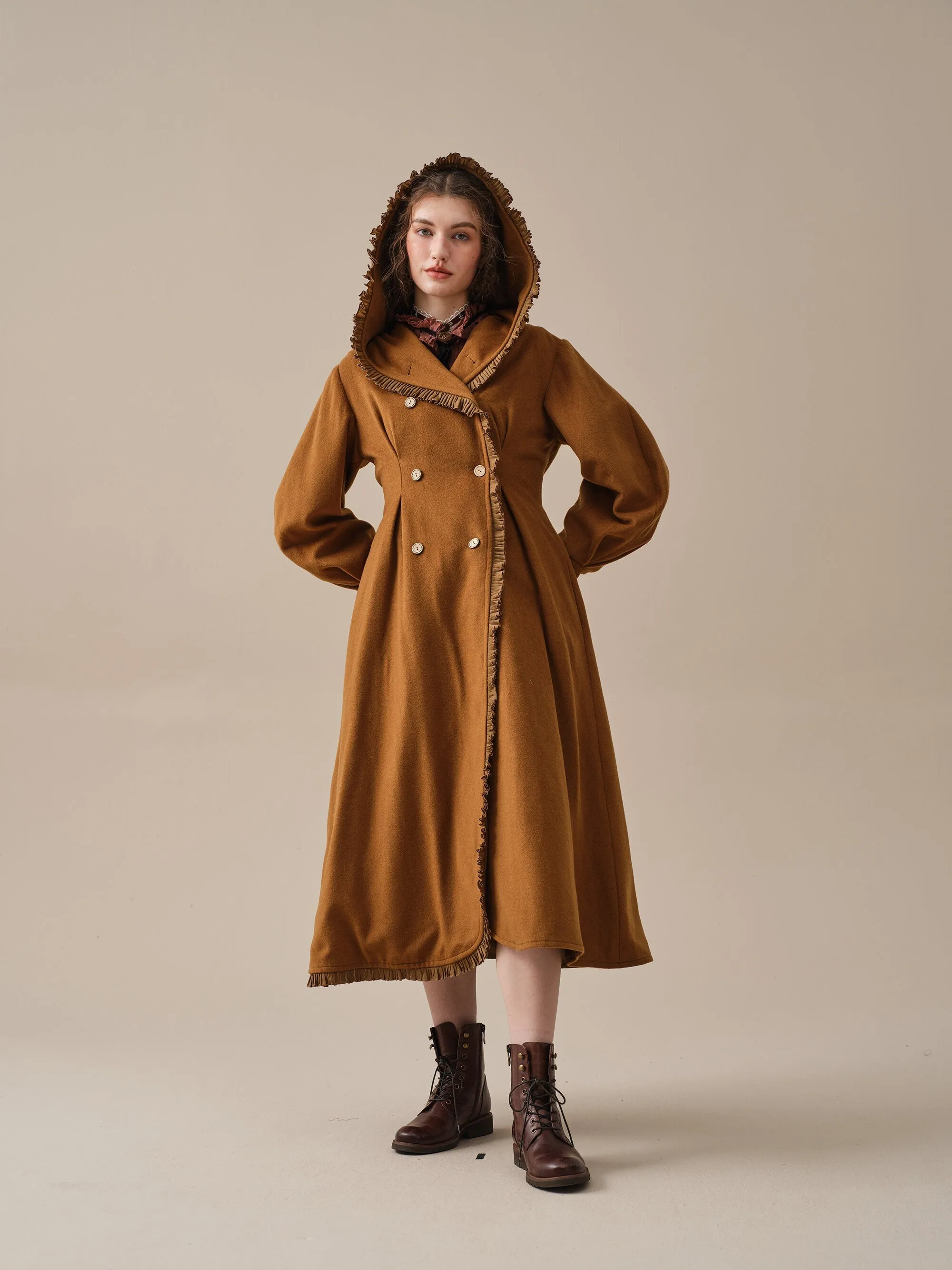 Jacques 25| long hooded victorian coat (100% wool)