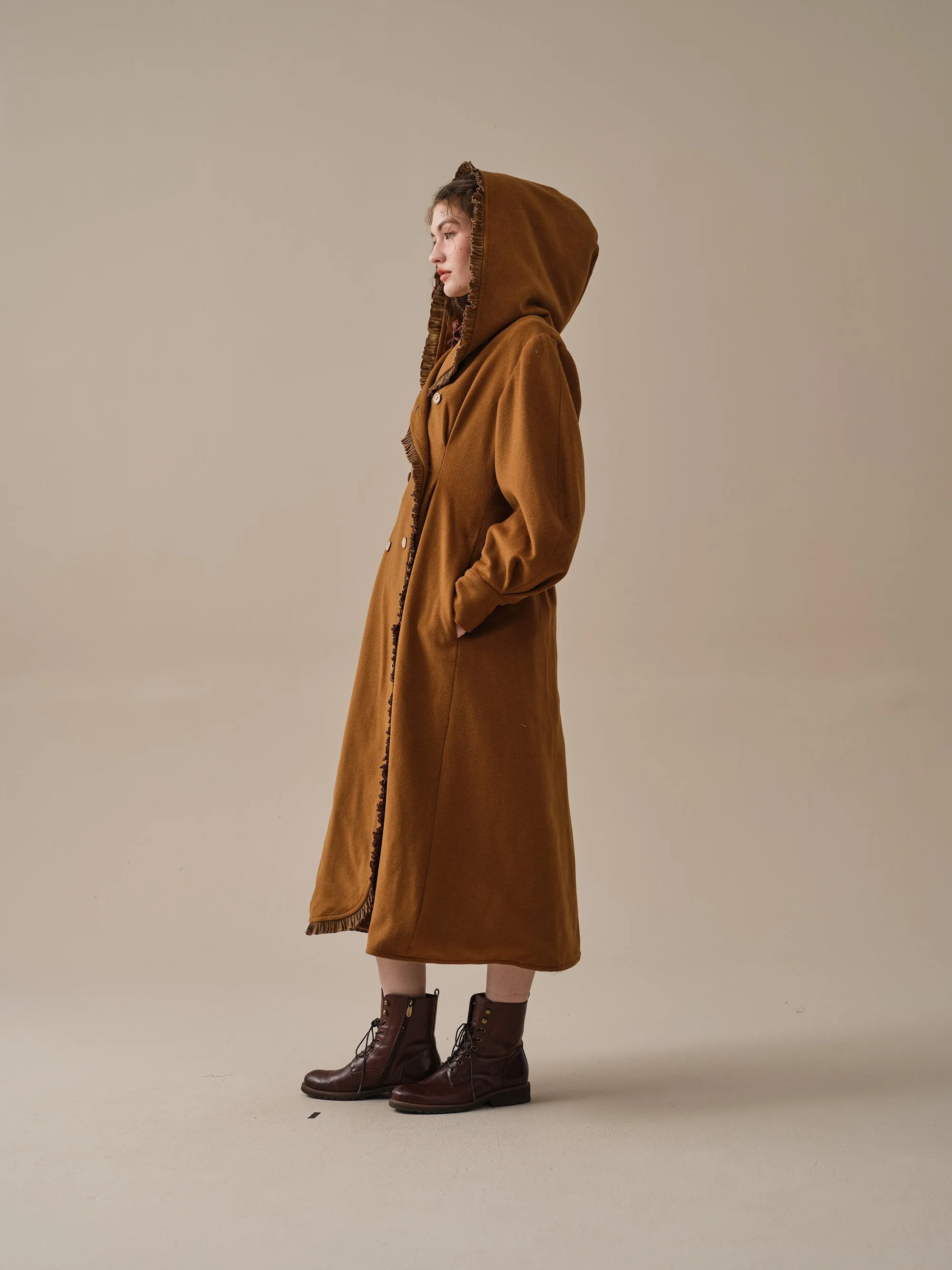 Jacques 25| long hooded victorian coat (100% wool)