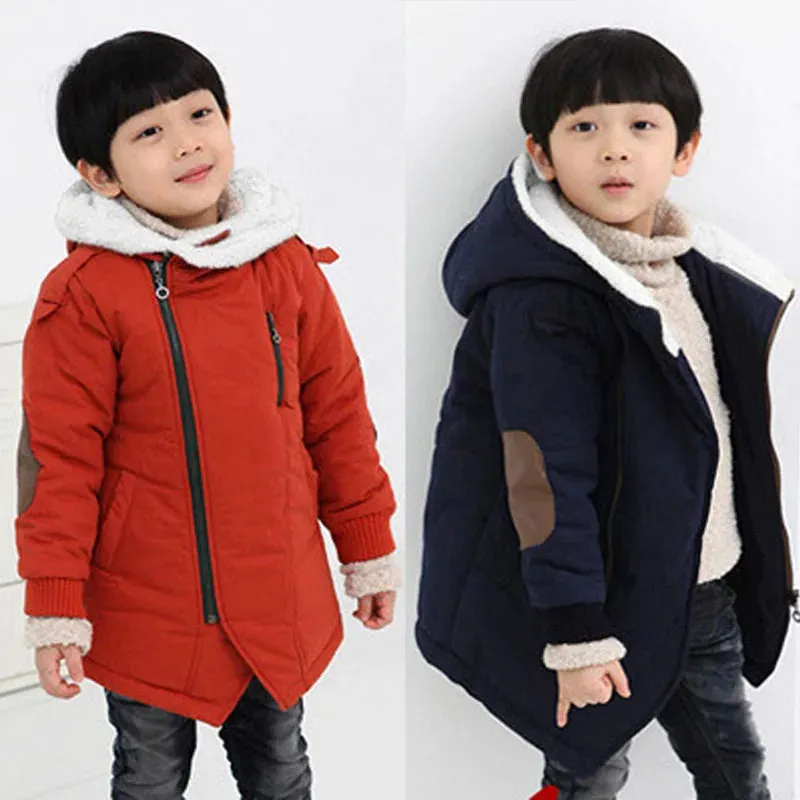 Kids Fleece Coat Fall Winter Boys Girls Jacket Children Clothing Hooded Warm Outerwear Boys Clothes 4-12 Years