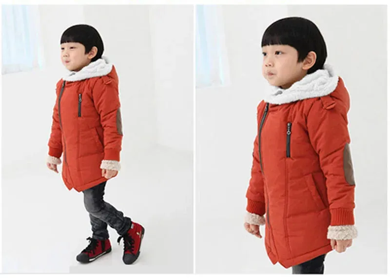 Kids Fleece Coat Fall Winter Boys Girls Jacket Children Clothing Hooded Warm Outerwear Boys Clothes 4-12 Years