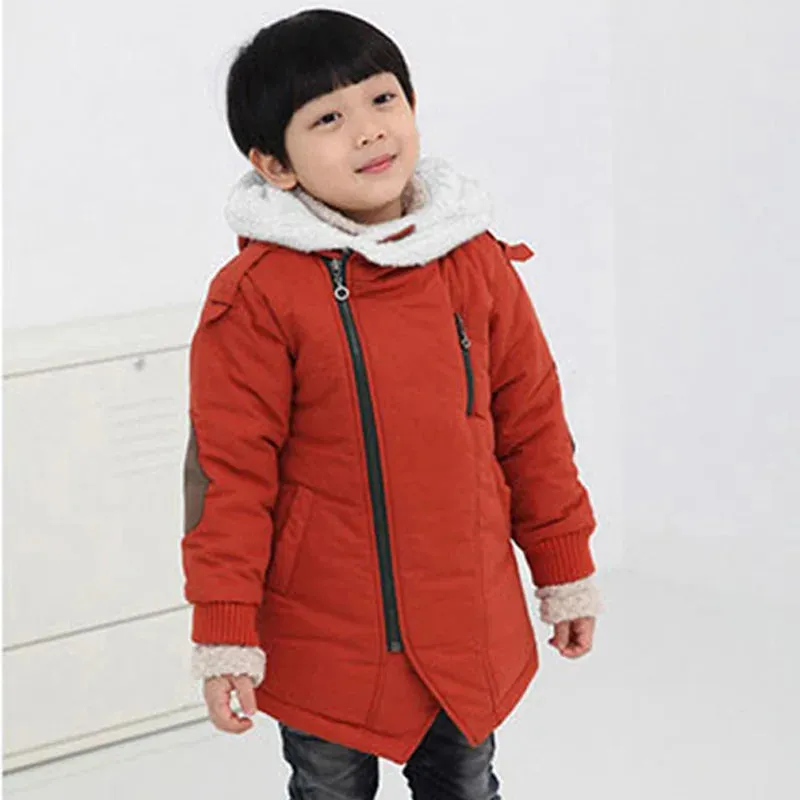 Kids Fleece Coat Fall Winter Boys Girls Jacket Children Clothing Hooded Warm Outerwear Boys Clothes 4-12 Years