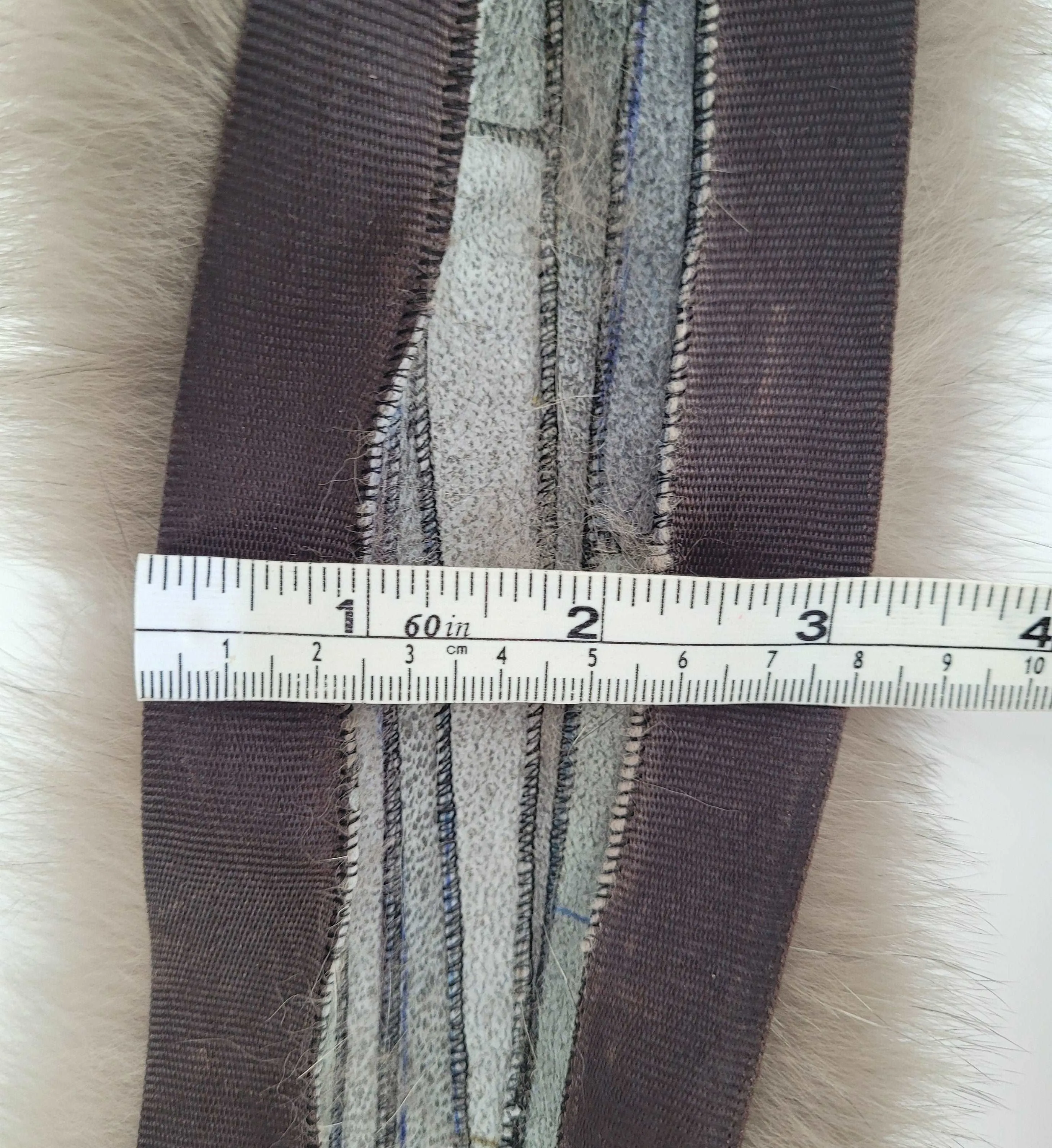 Large Brown Fox Fur Trim, Collar for Hood (PIECES), 80 cm