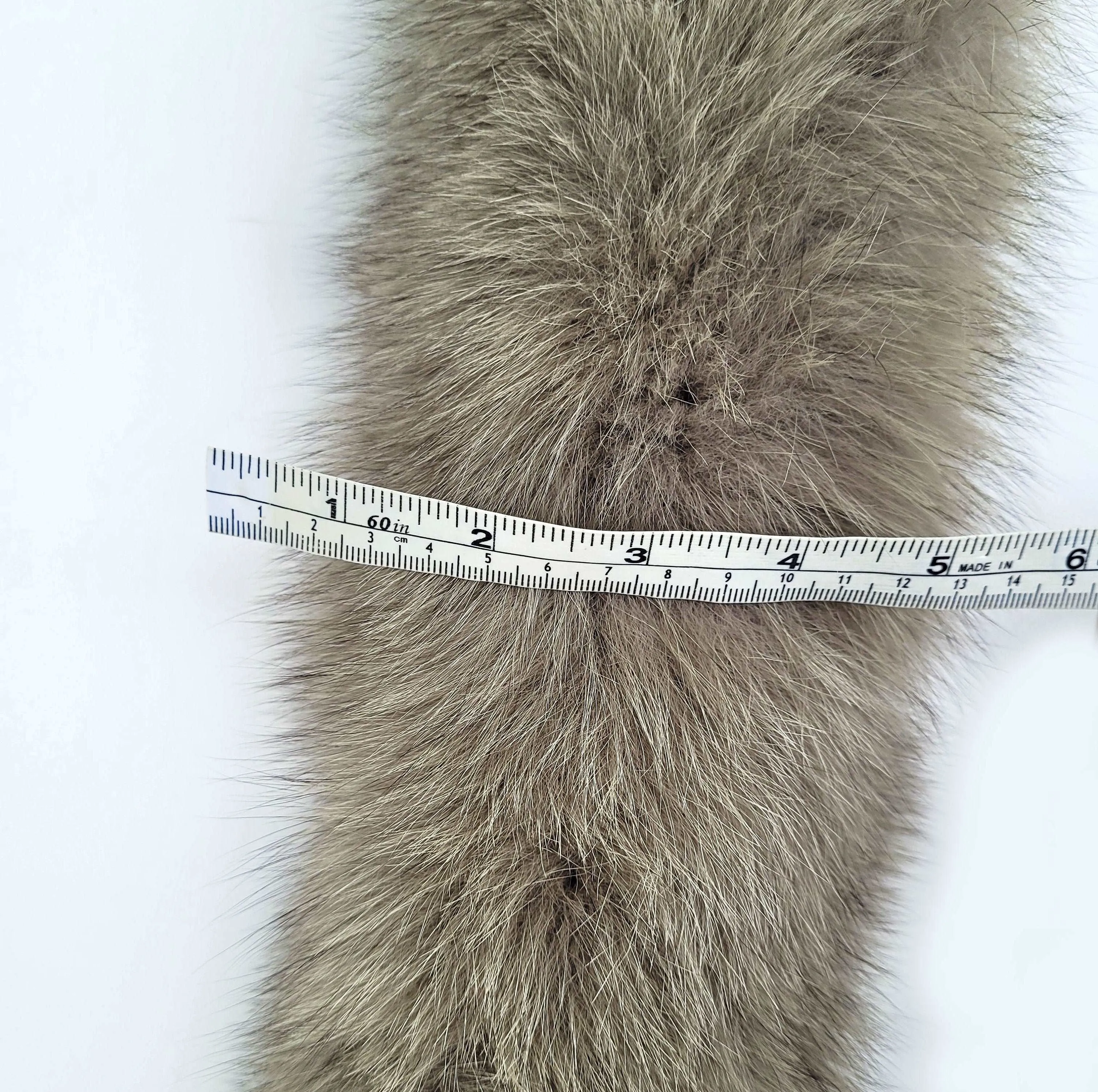 Large Brown Fox Fur Trim, Collar for Hood (PIECES), 80 cm