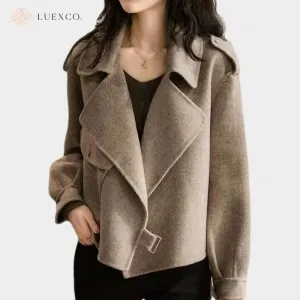 Luexco Women's Tan Woolen Short Coat