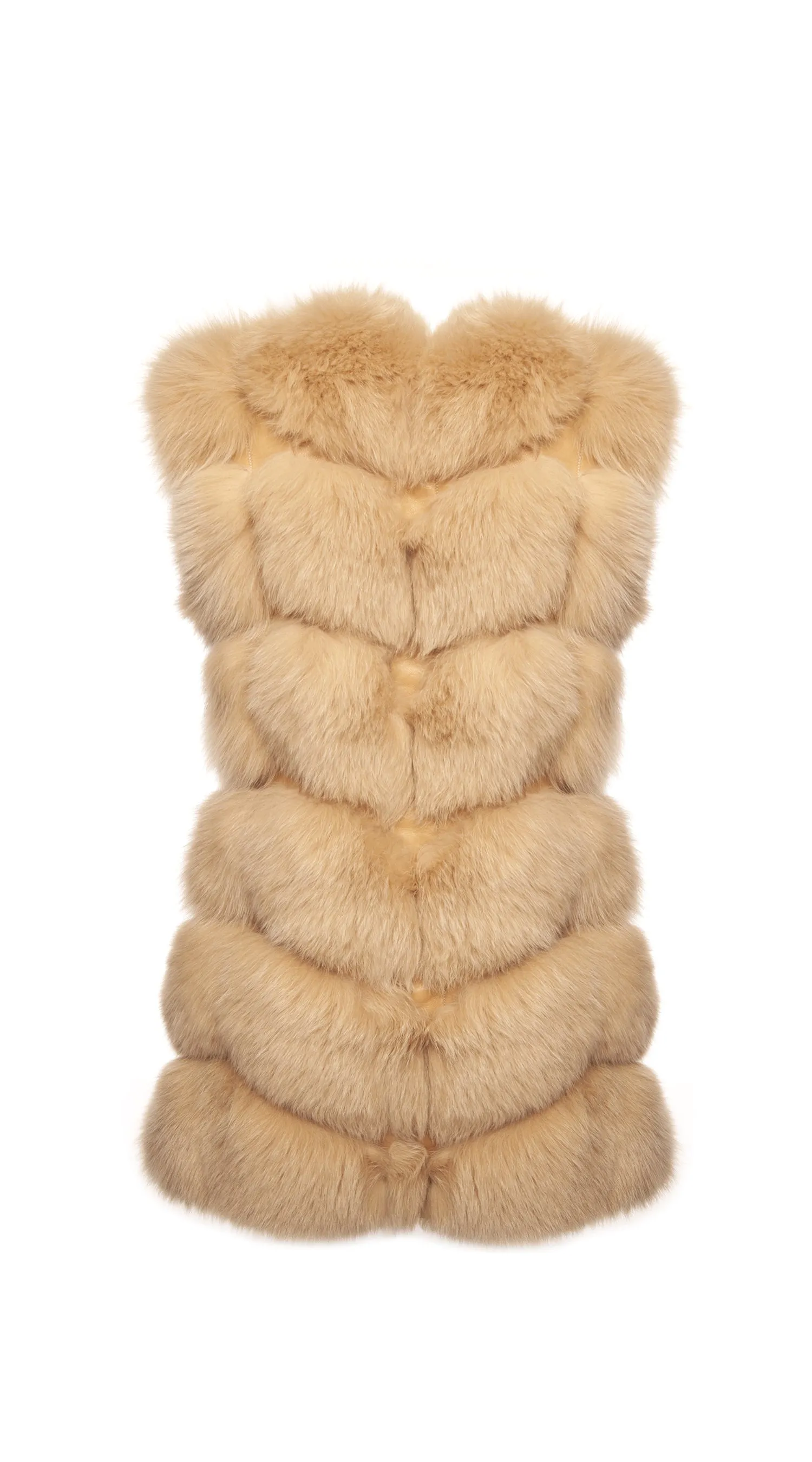 Luxy Fox Fur Gilet - Vanilla