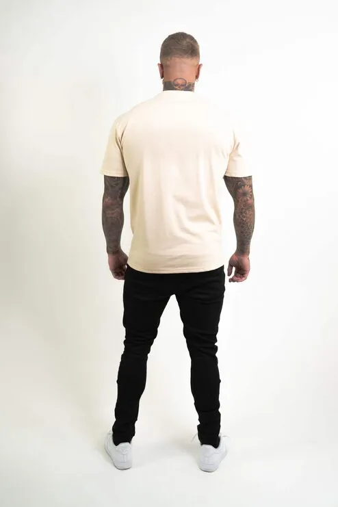 MDC Men's Beige Crew Neck T-Shirt