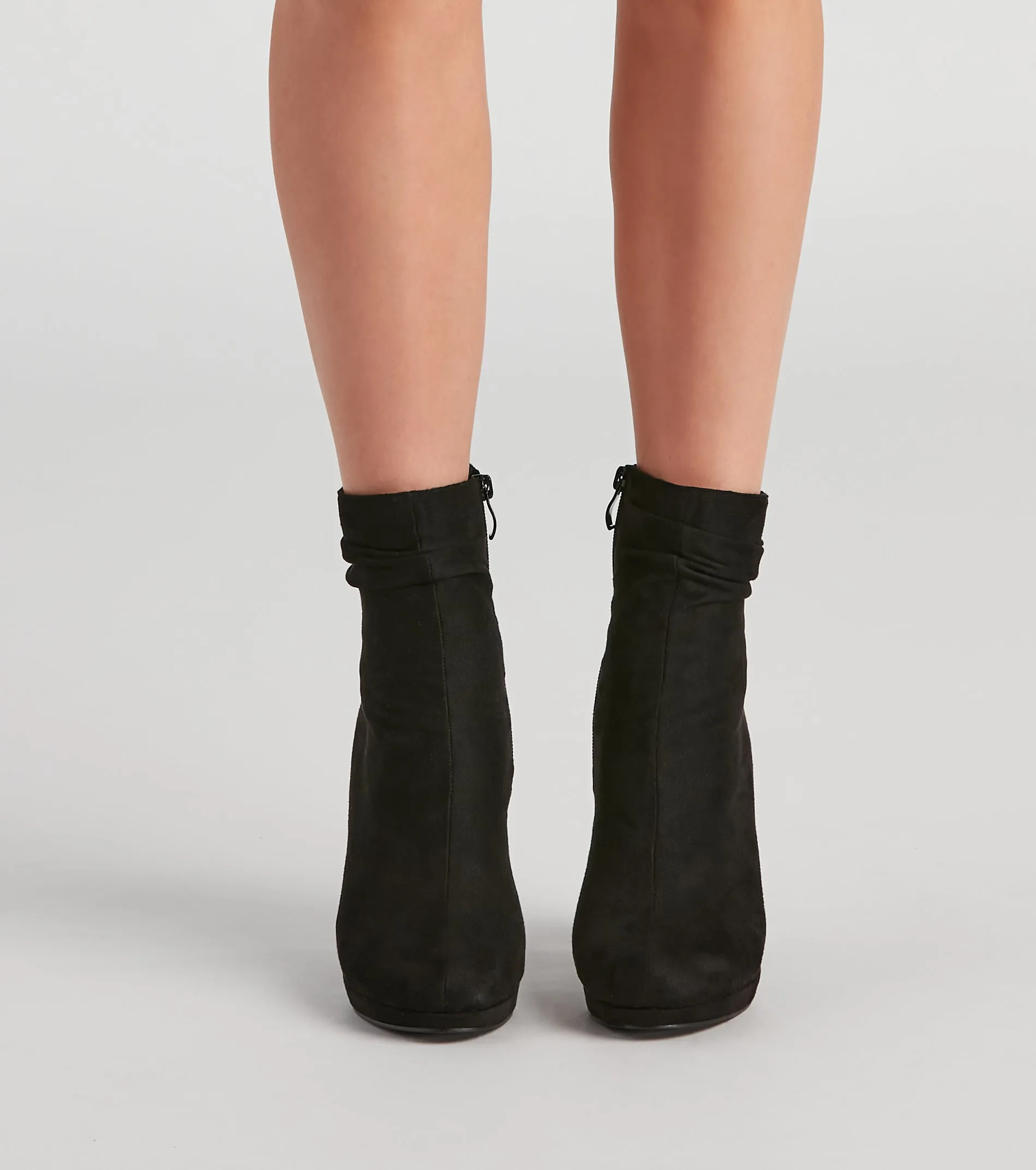 Meet Chic Faux Suede Slouch Booties