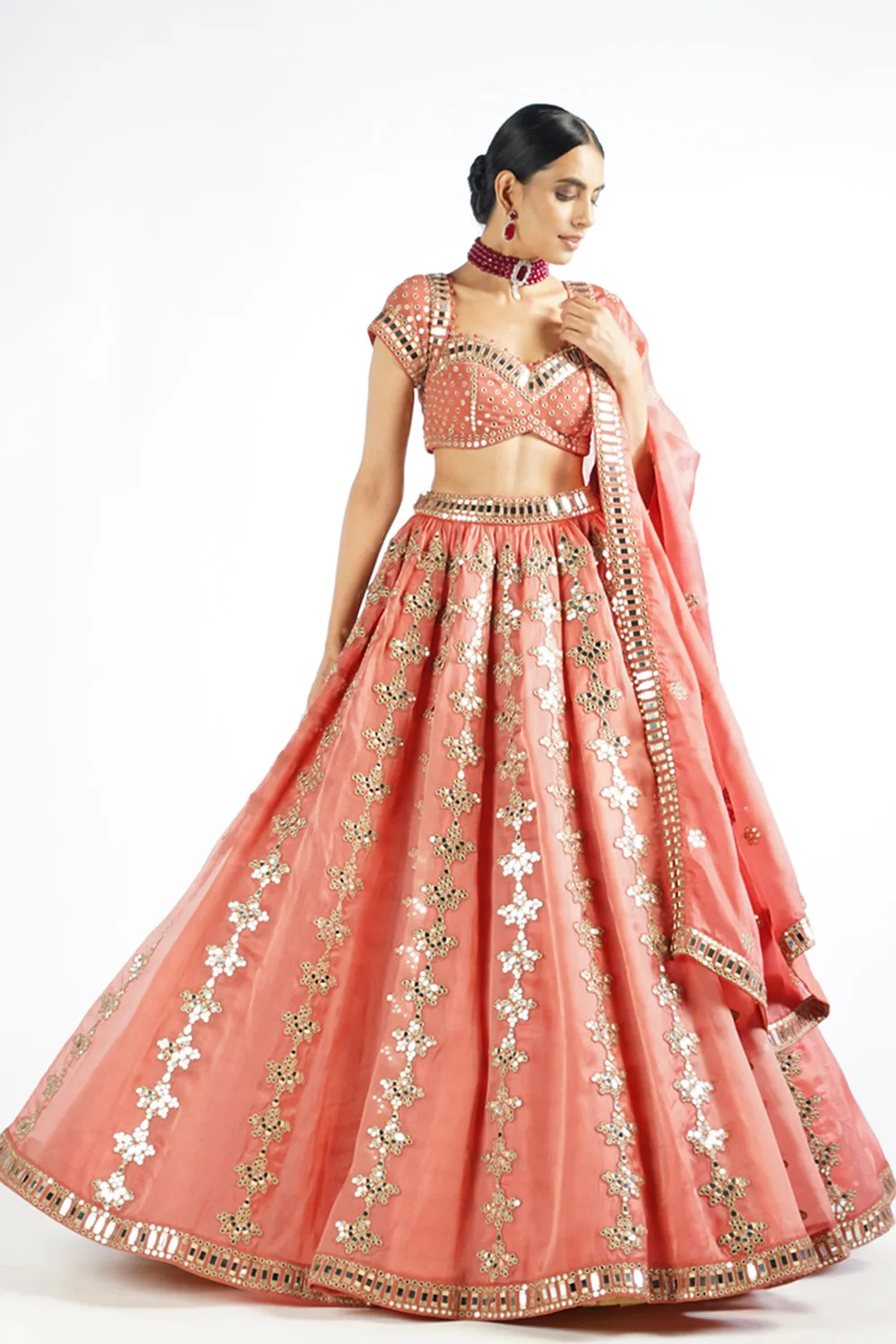 Mellow Rose Chandelier Drop Lehenga Set