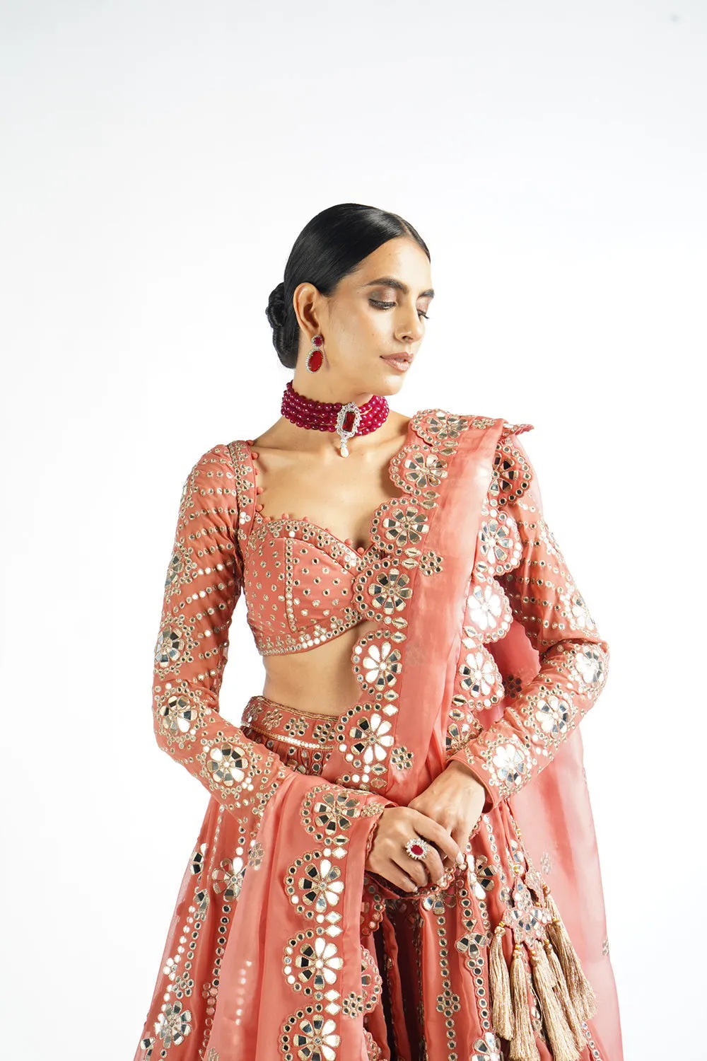 Mellow Rose Chandelier Drop Lehenga Set