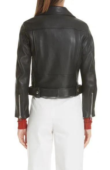 Mock Core Leather Moto Jacket