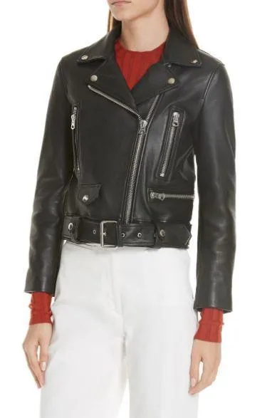 Mock Core Leather Moto Jacket