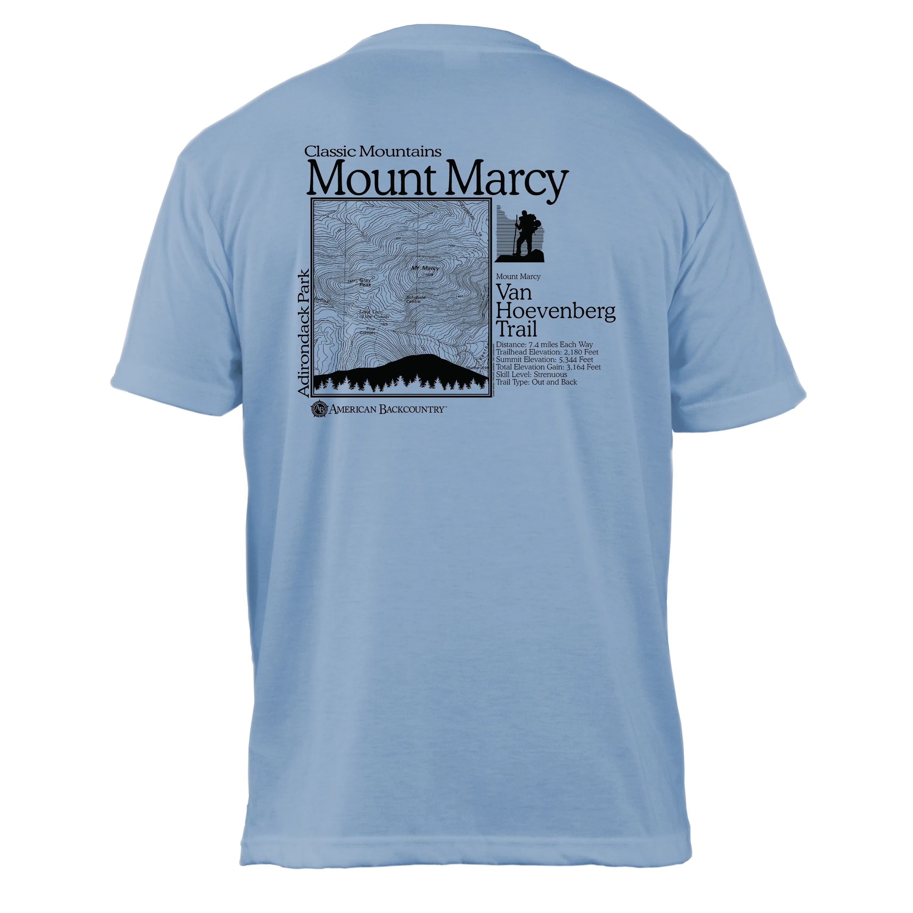 Mount Marcy Classic Mountain Basic Crew T-Shirt