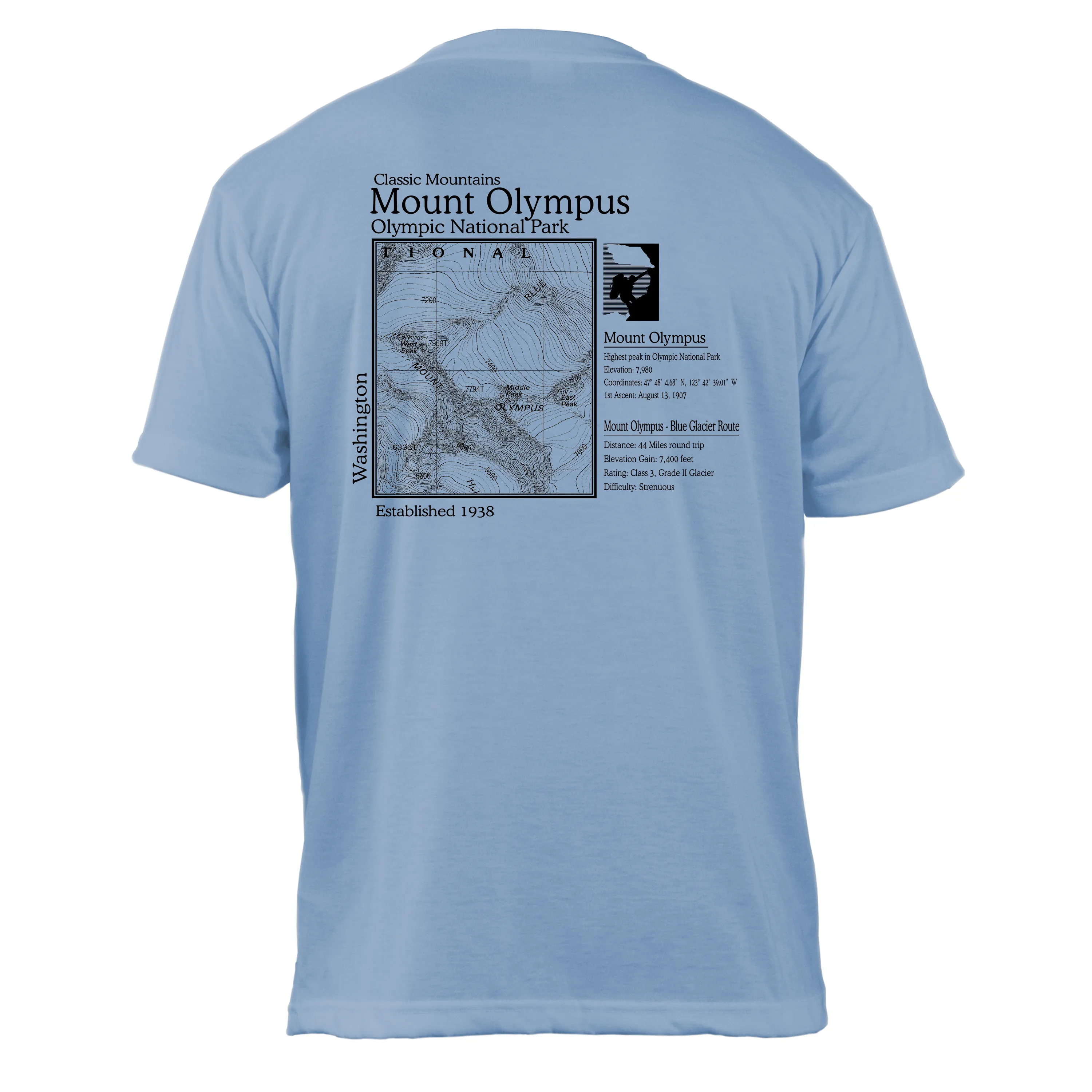 Mount Olympus Classic Mountain Basic Crew T-Shirt