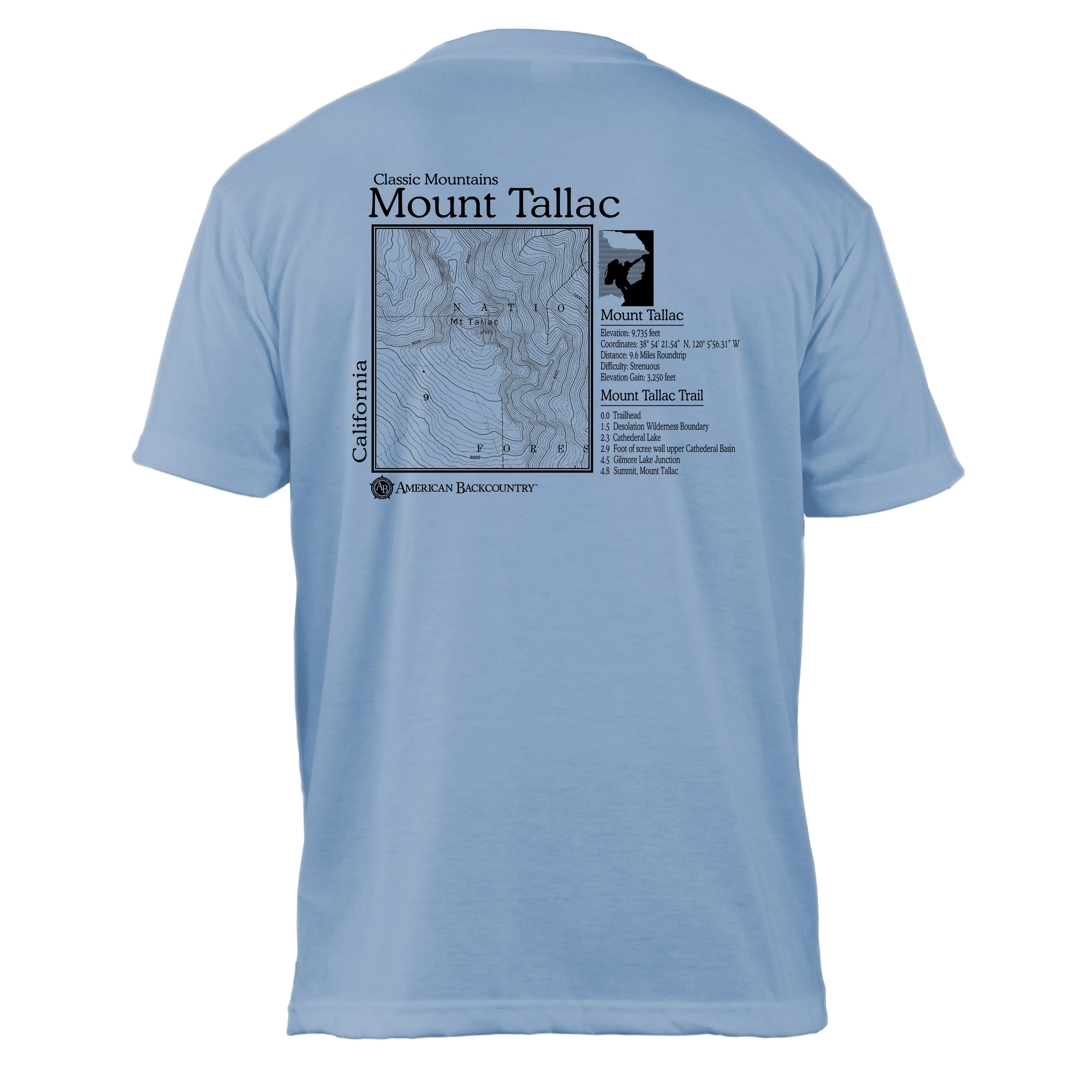 Mount Tallac Classic Mountain Basic Crew T-Shirt