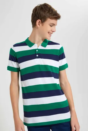 Multicolour Striped Polo Shirt