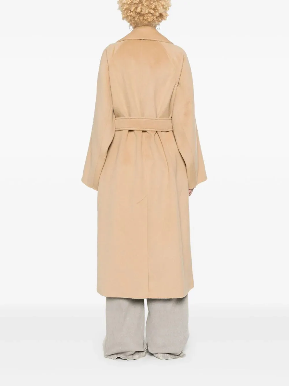 Orense Cashmere Blend Robe Coat in Beige